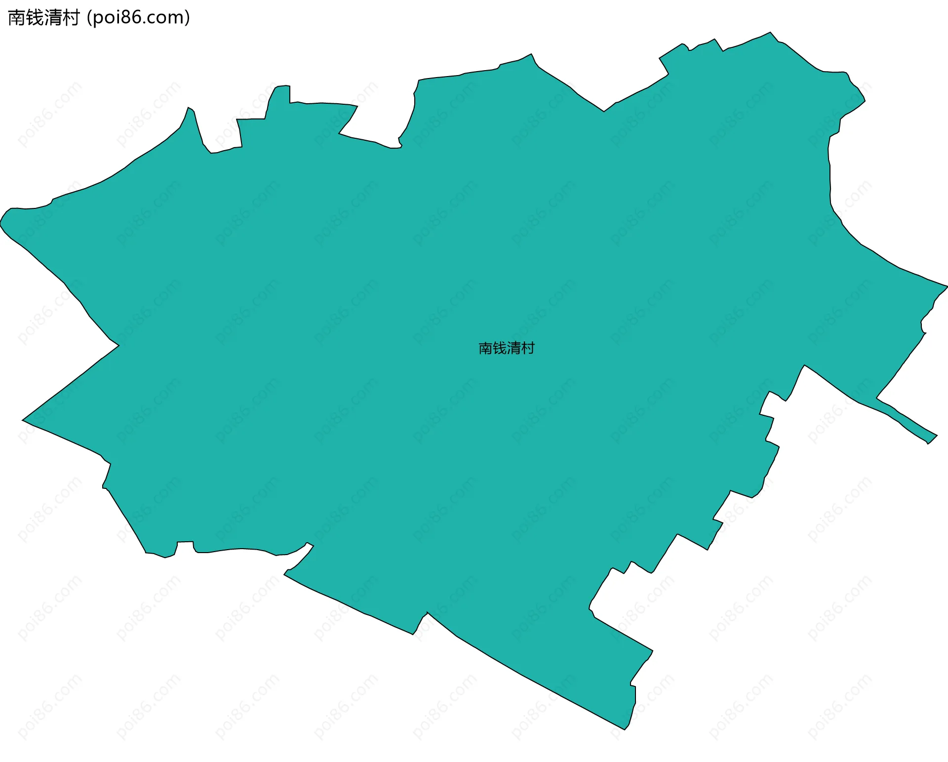 南钱清村边界地图