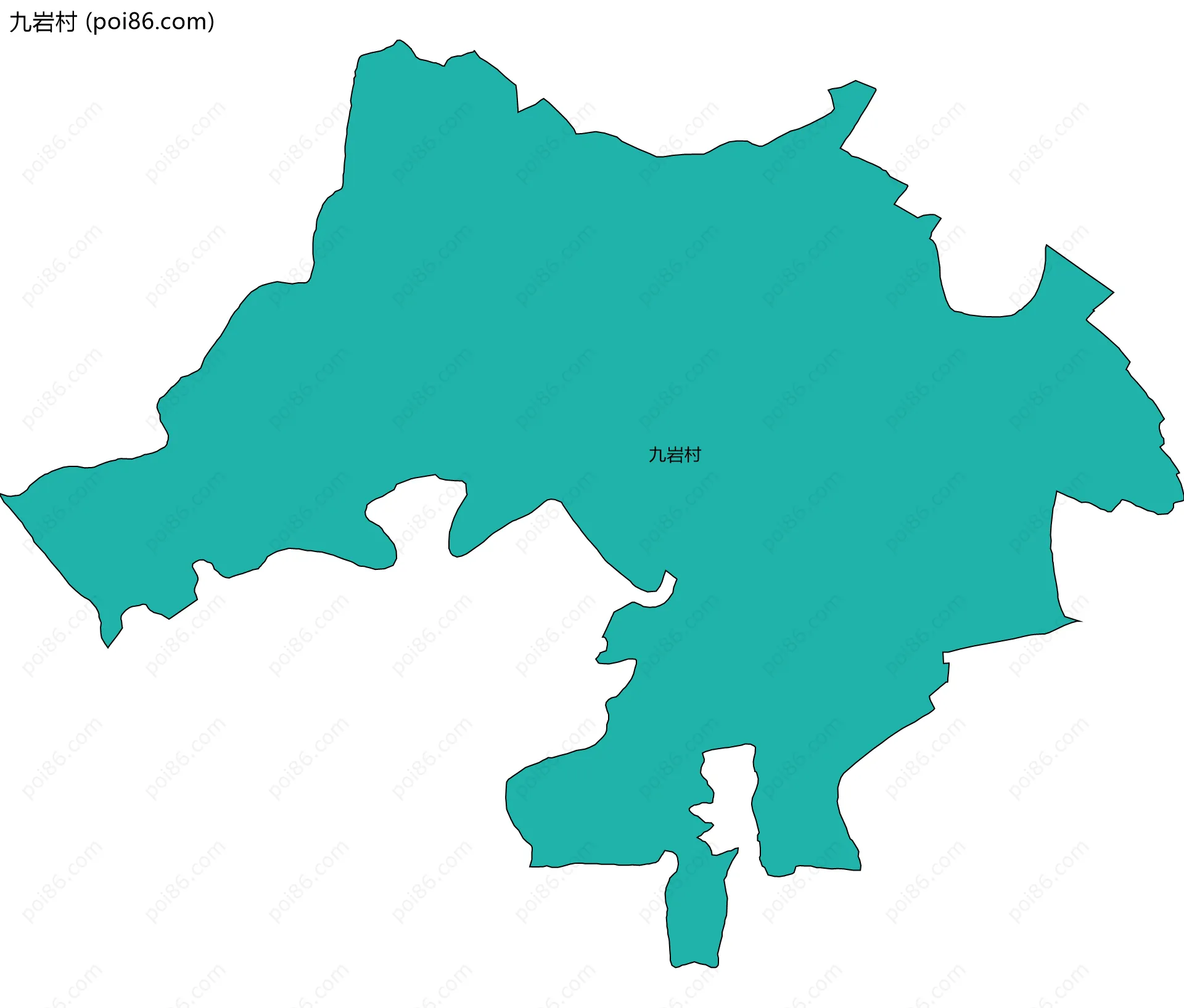 九岩村边界地图