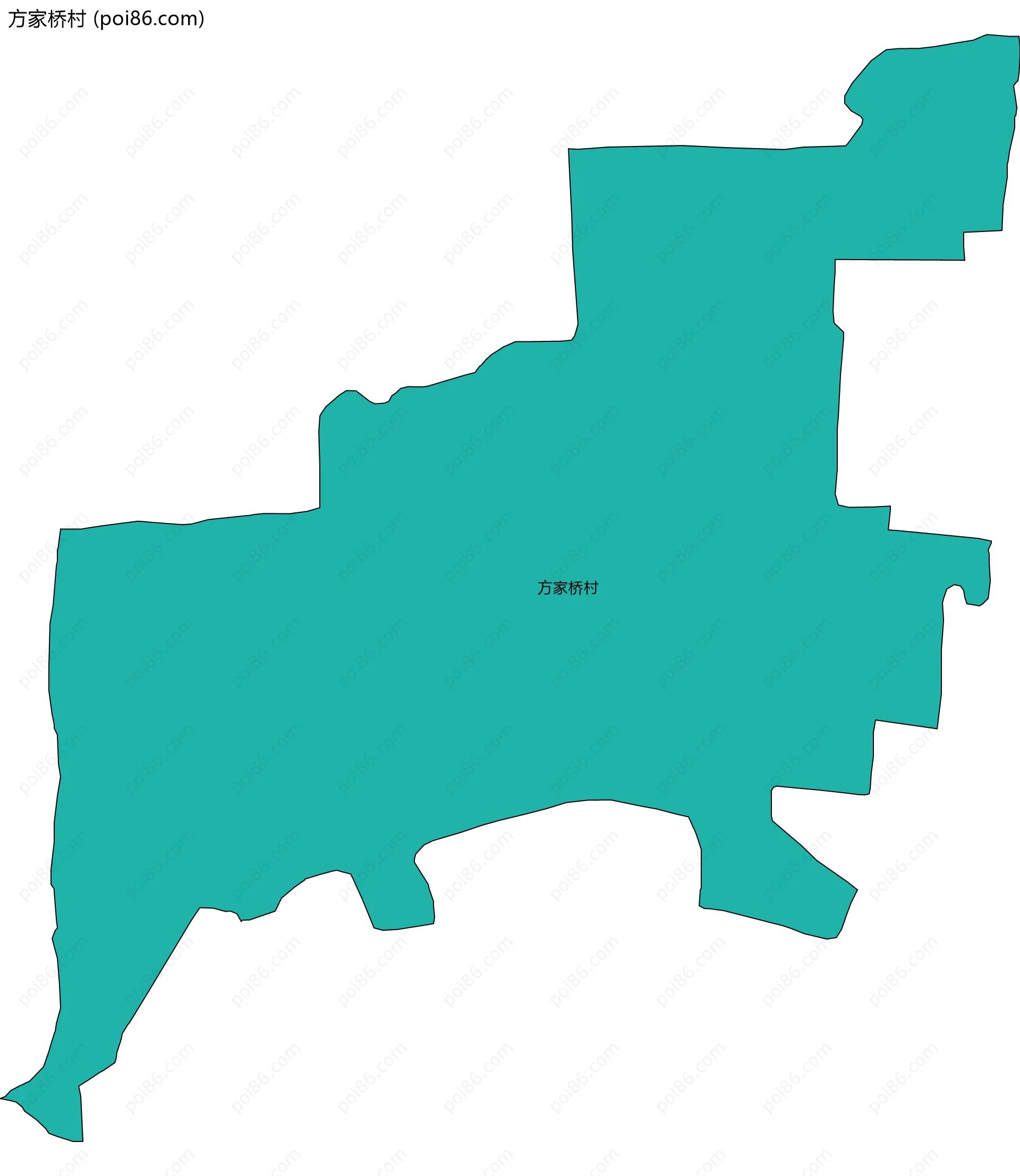方家桥村边界地图