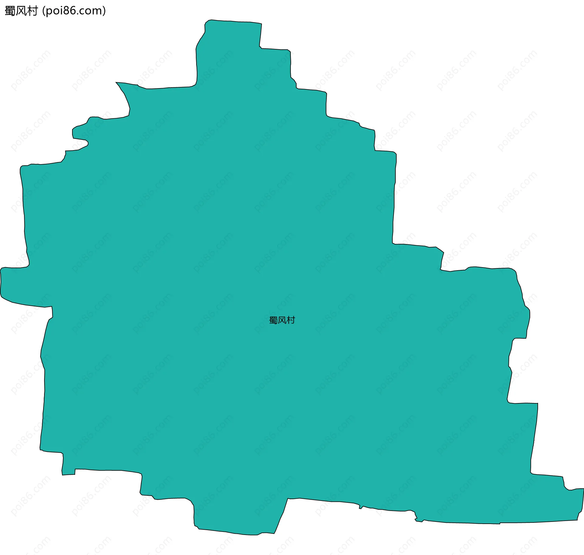 蜀风村边界地图