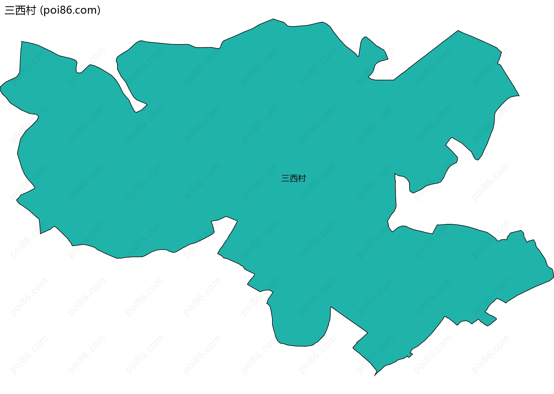 三西村边界地图