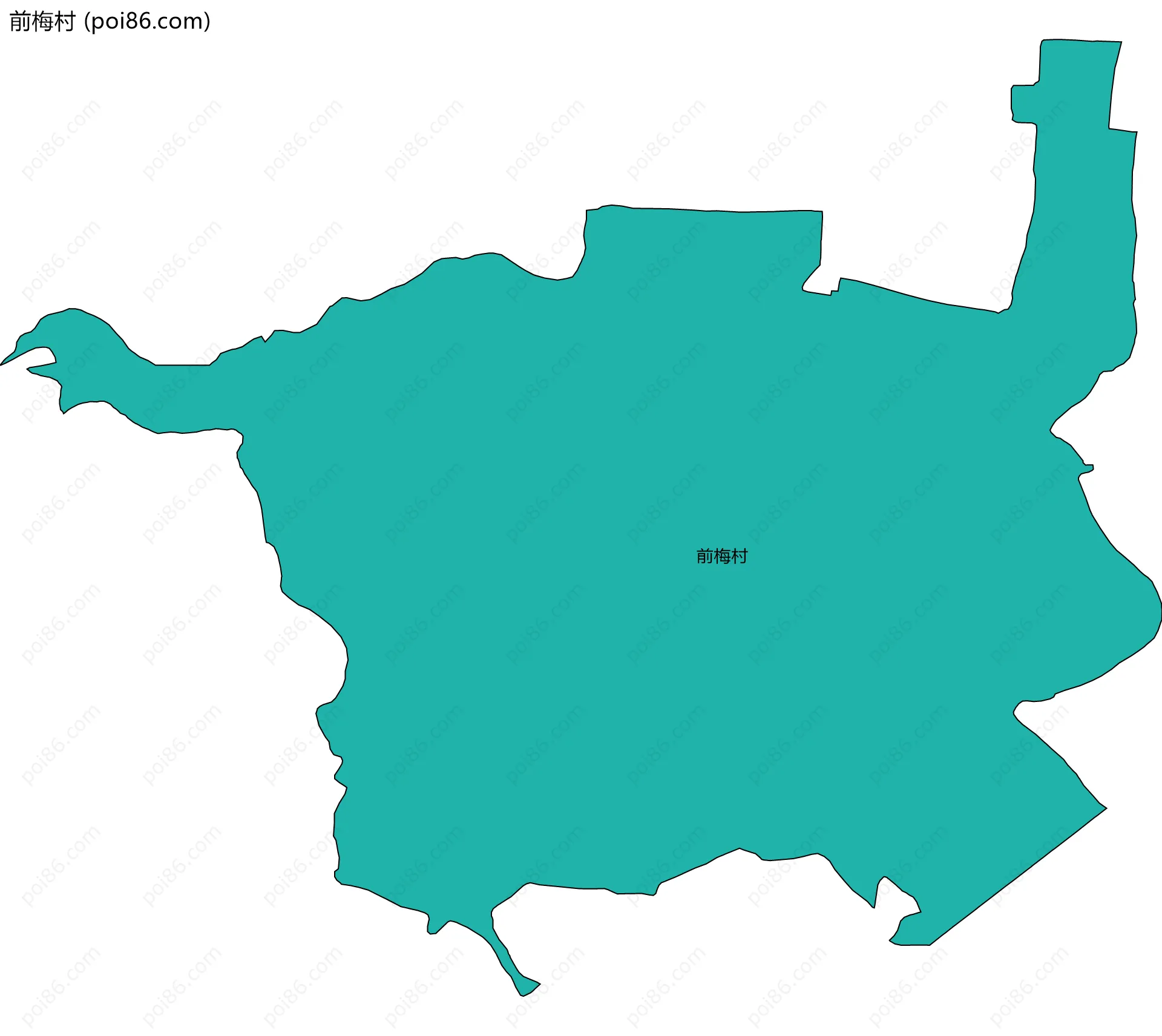 前梅村边界地图