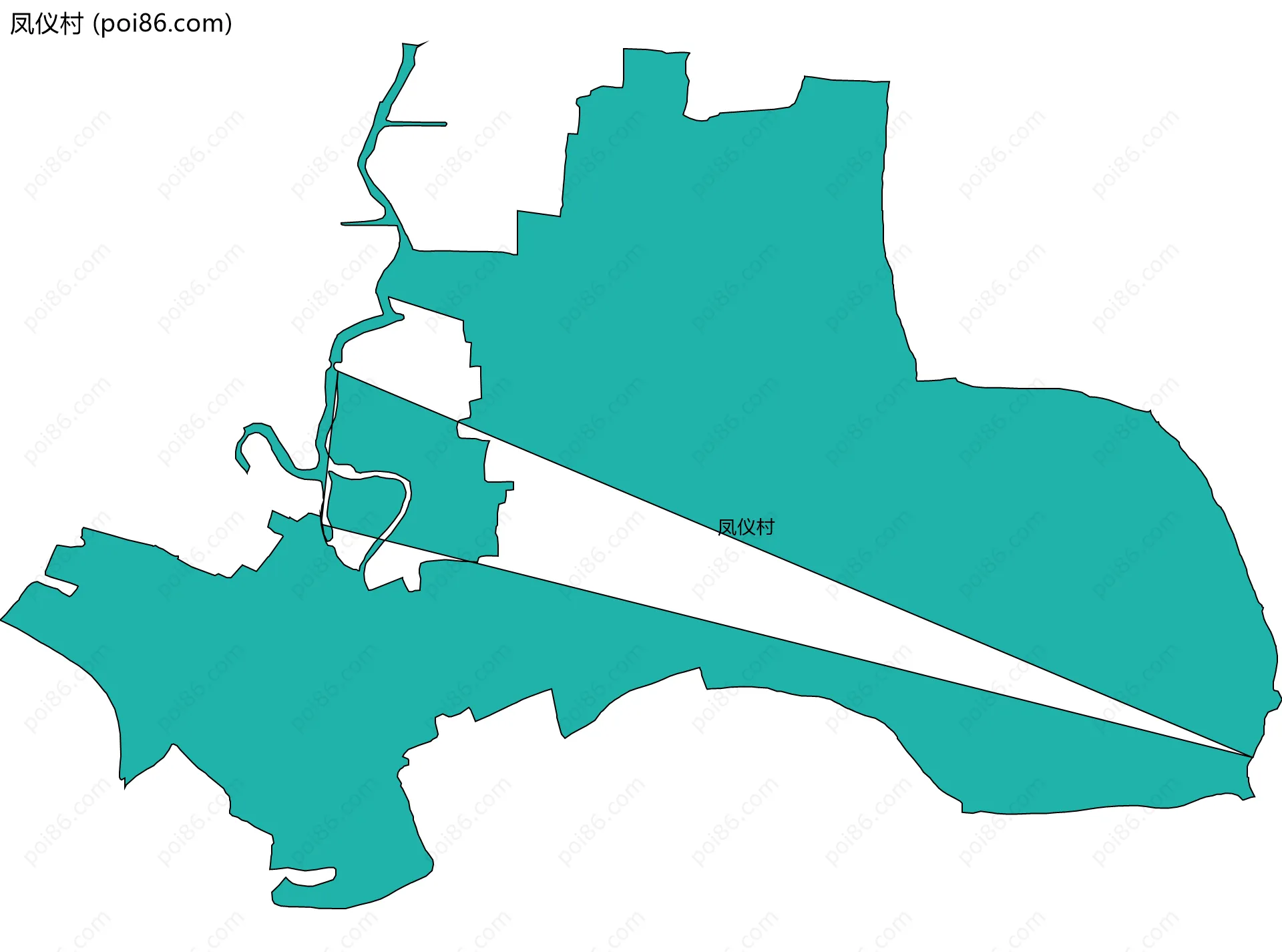 凤仪村边界地图