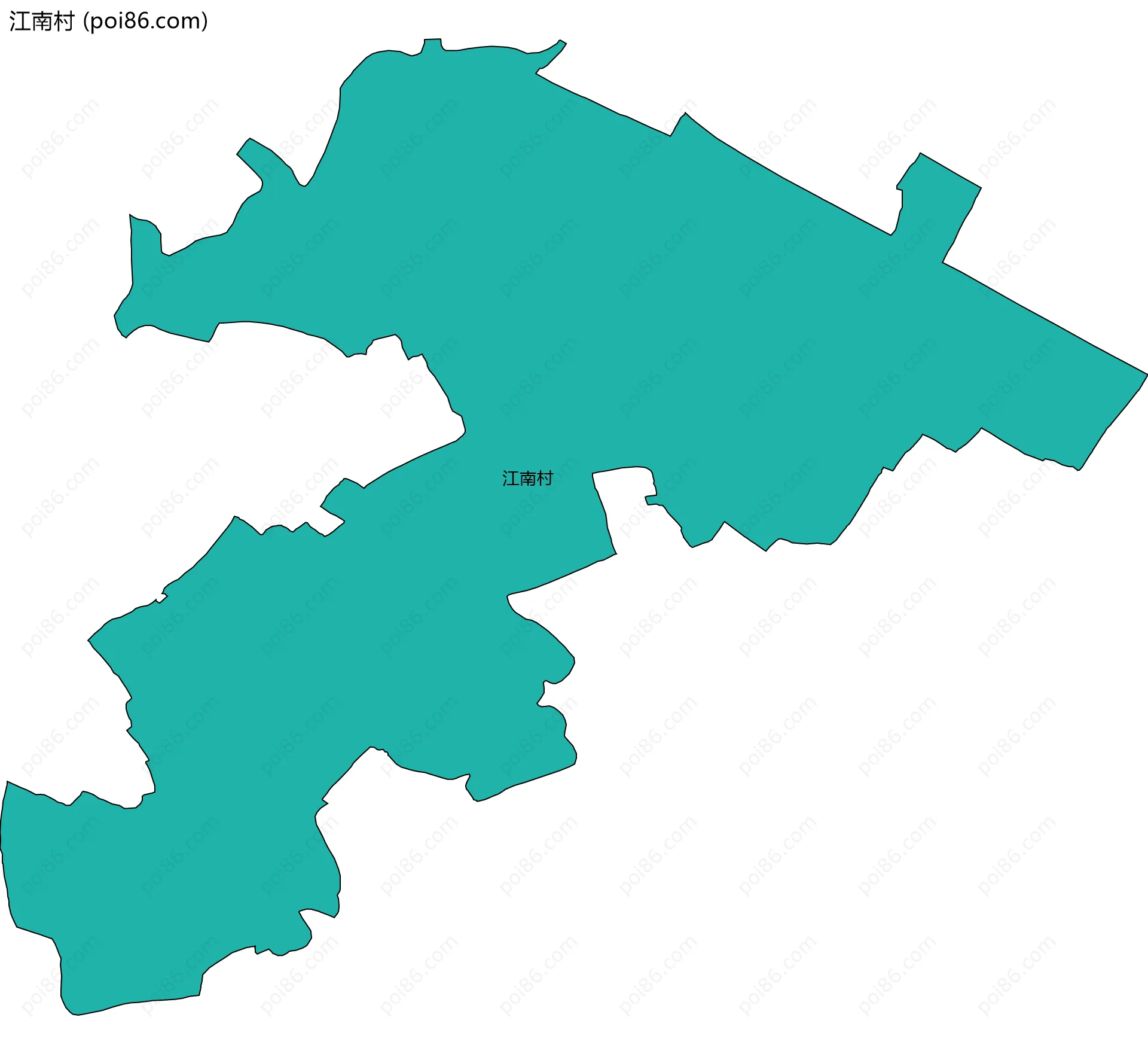 江南村边界地图