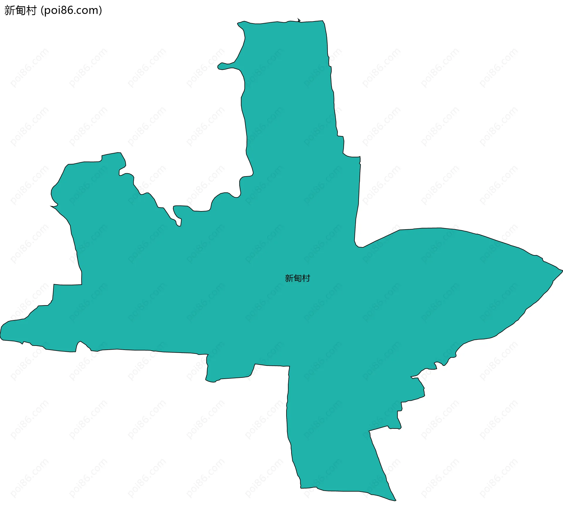 新甸村边界地图