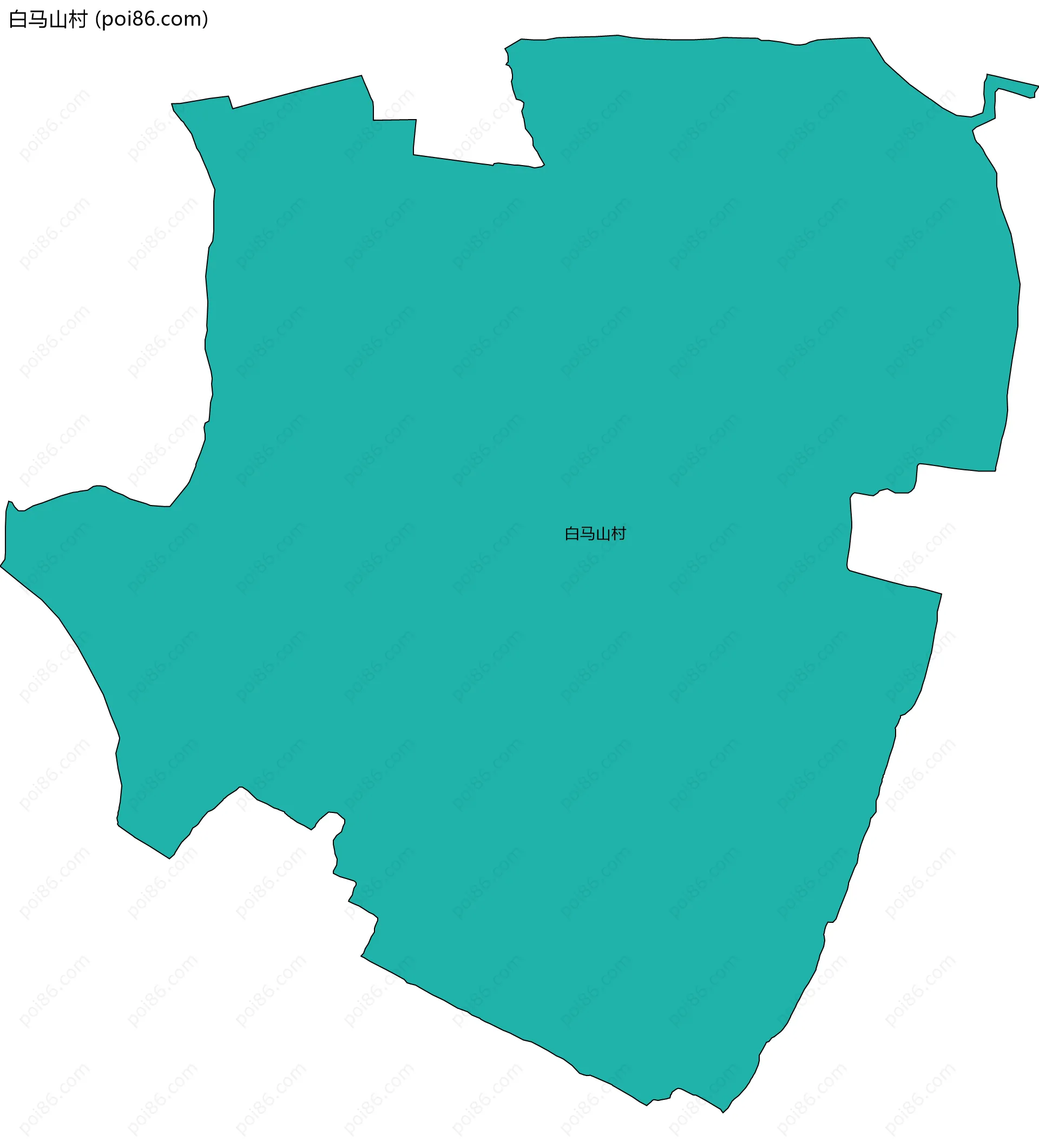 白马山村边界地图