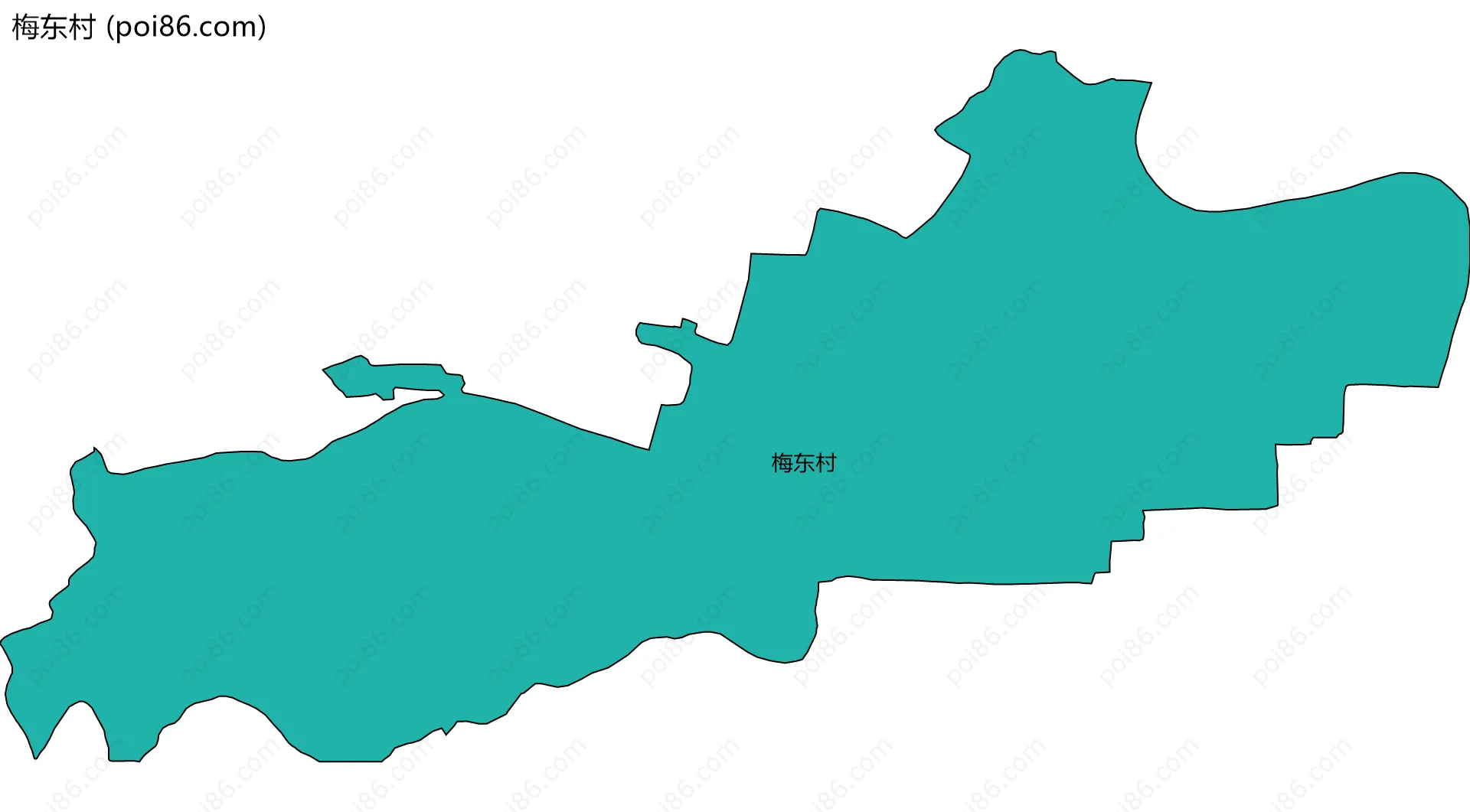 梅东村边界地图