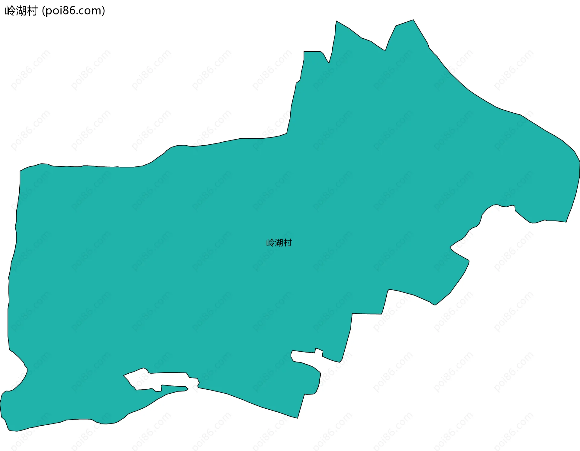 岭湖村边界地图