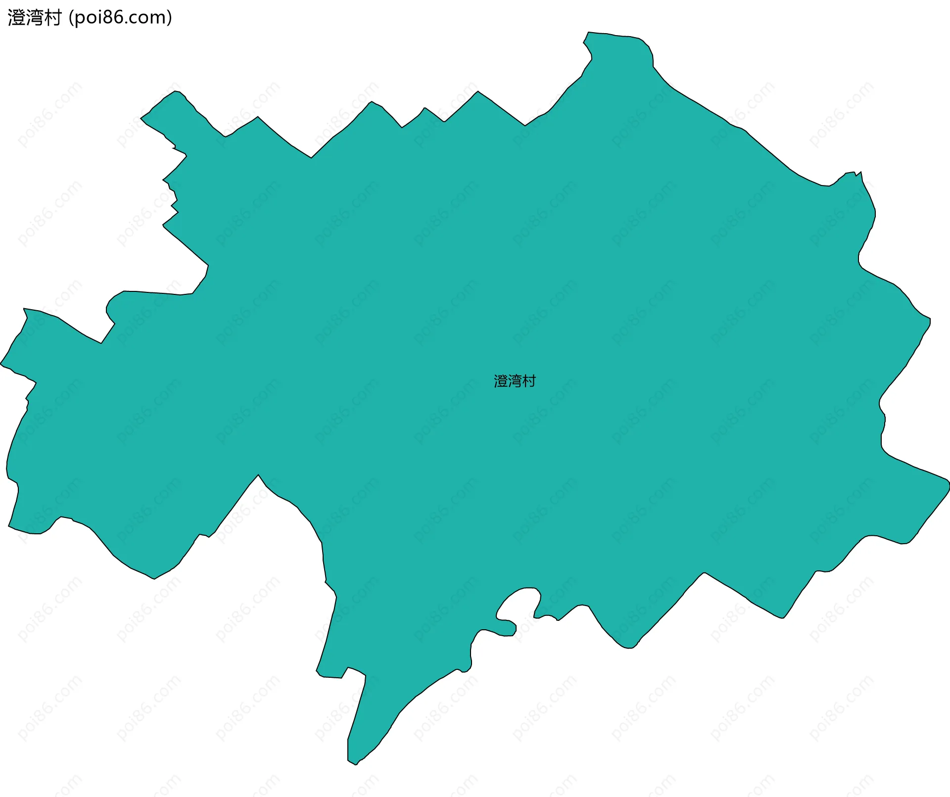 澄湾村边界地图
