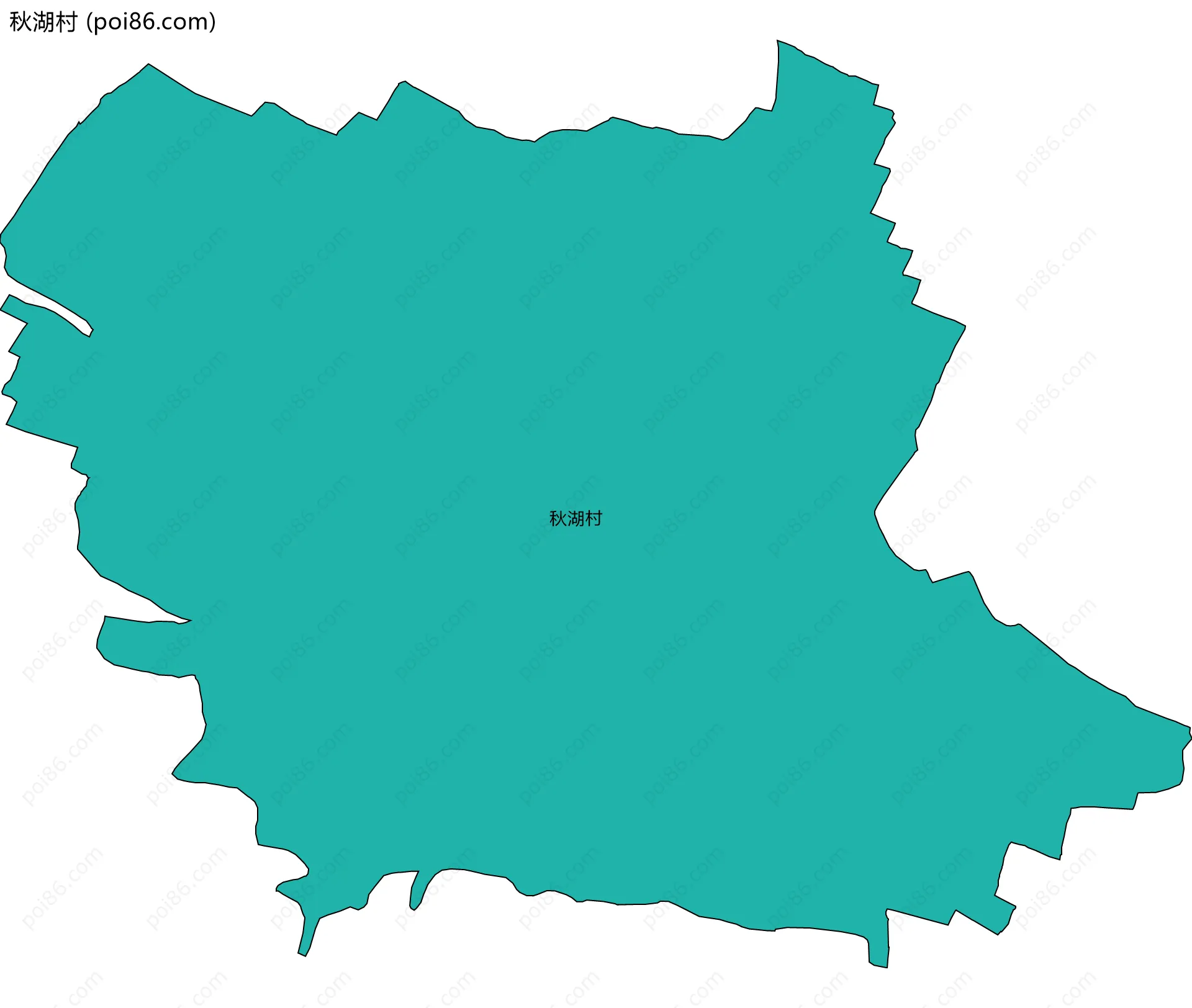 秋湖村边界地图