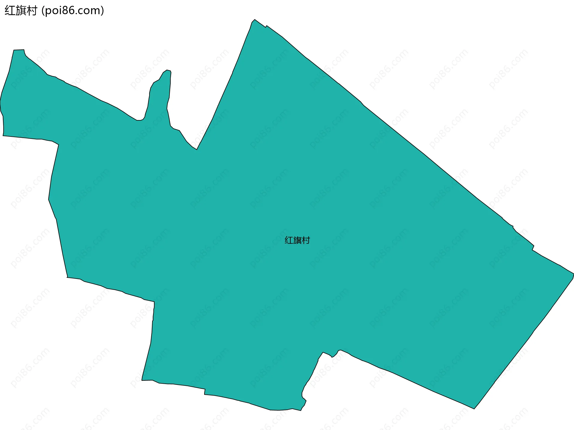 红旗村边界地图