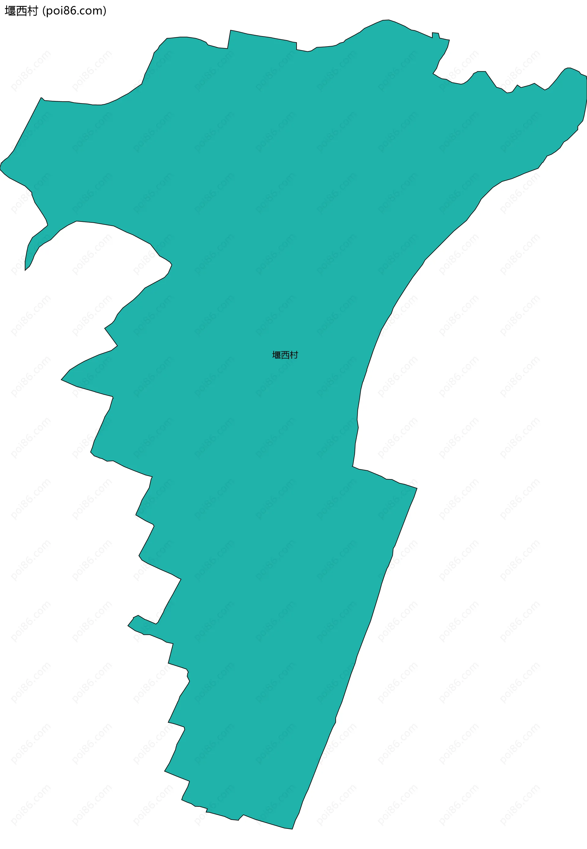 堰西村边界地图