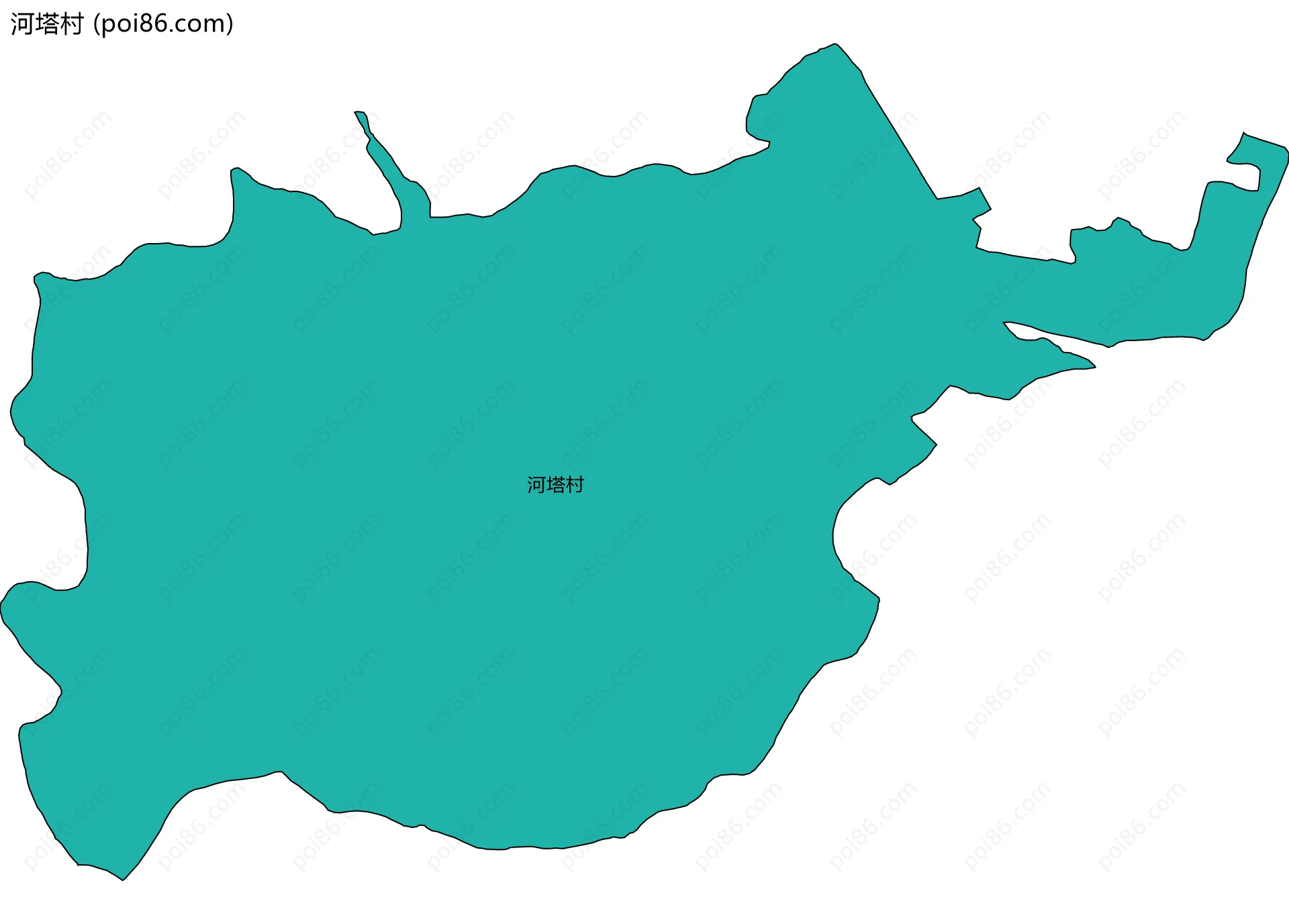 河塔村边界地图
