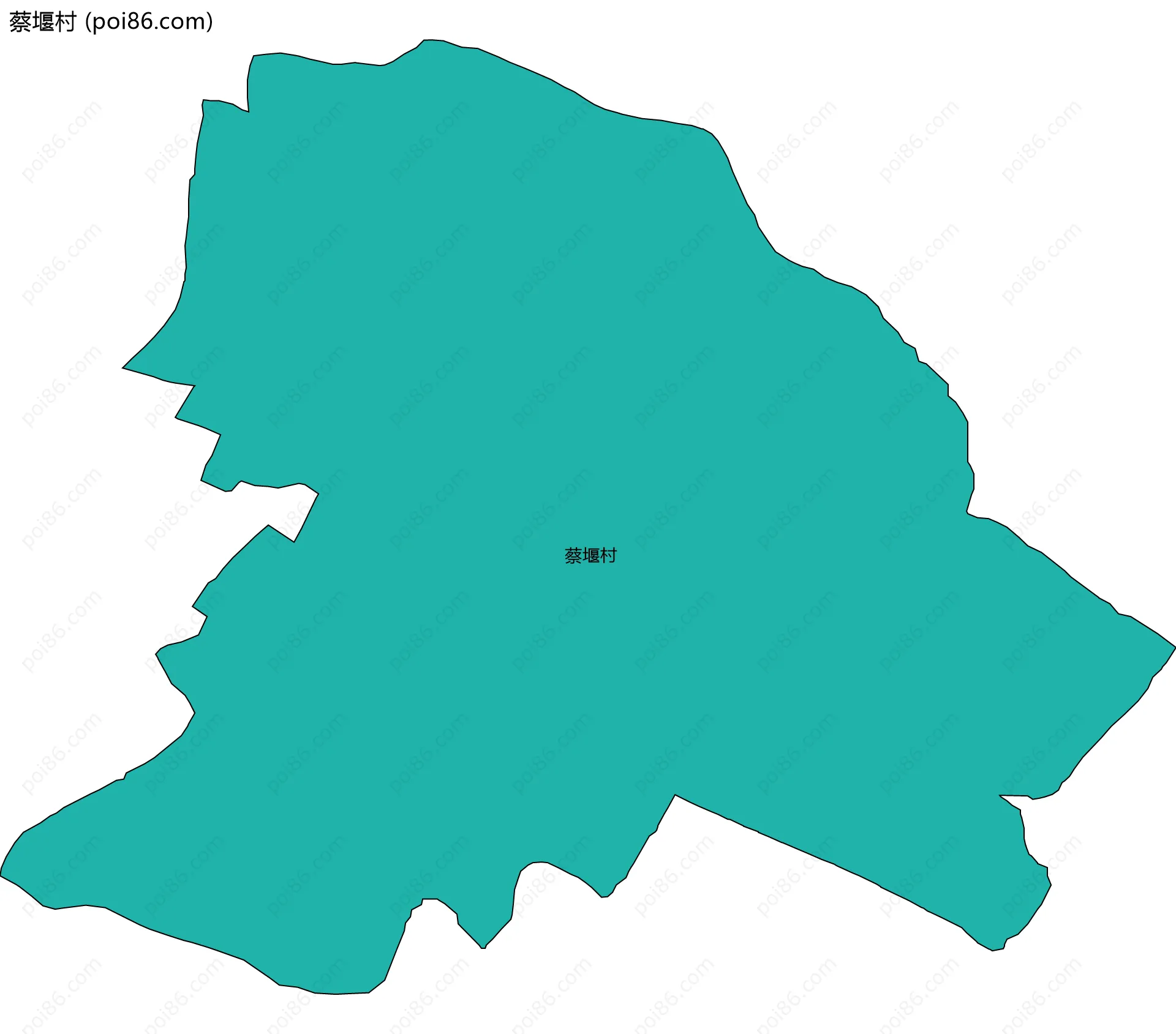 蔡堰村边界地图