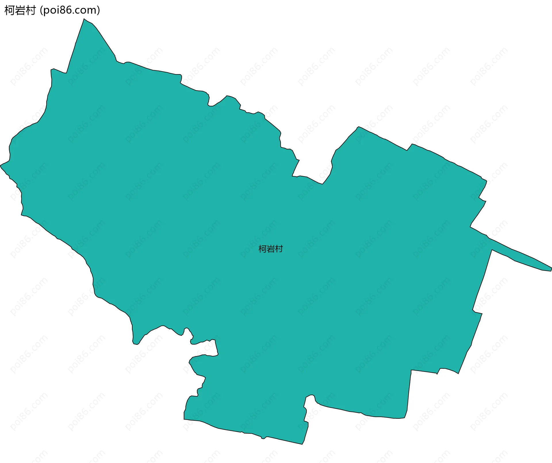 柯岩村边界地图