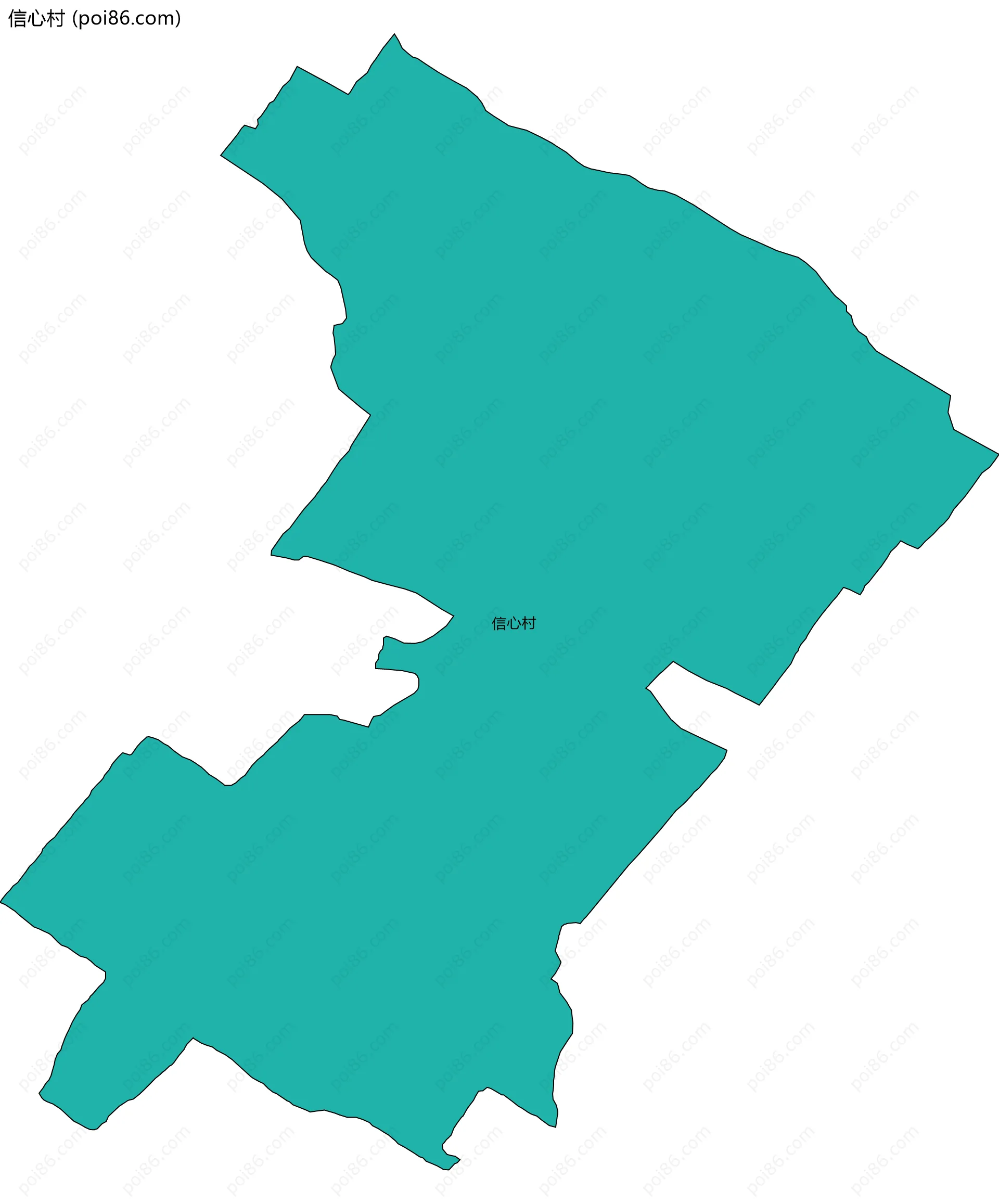 信心村边界地图