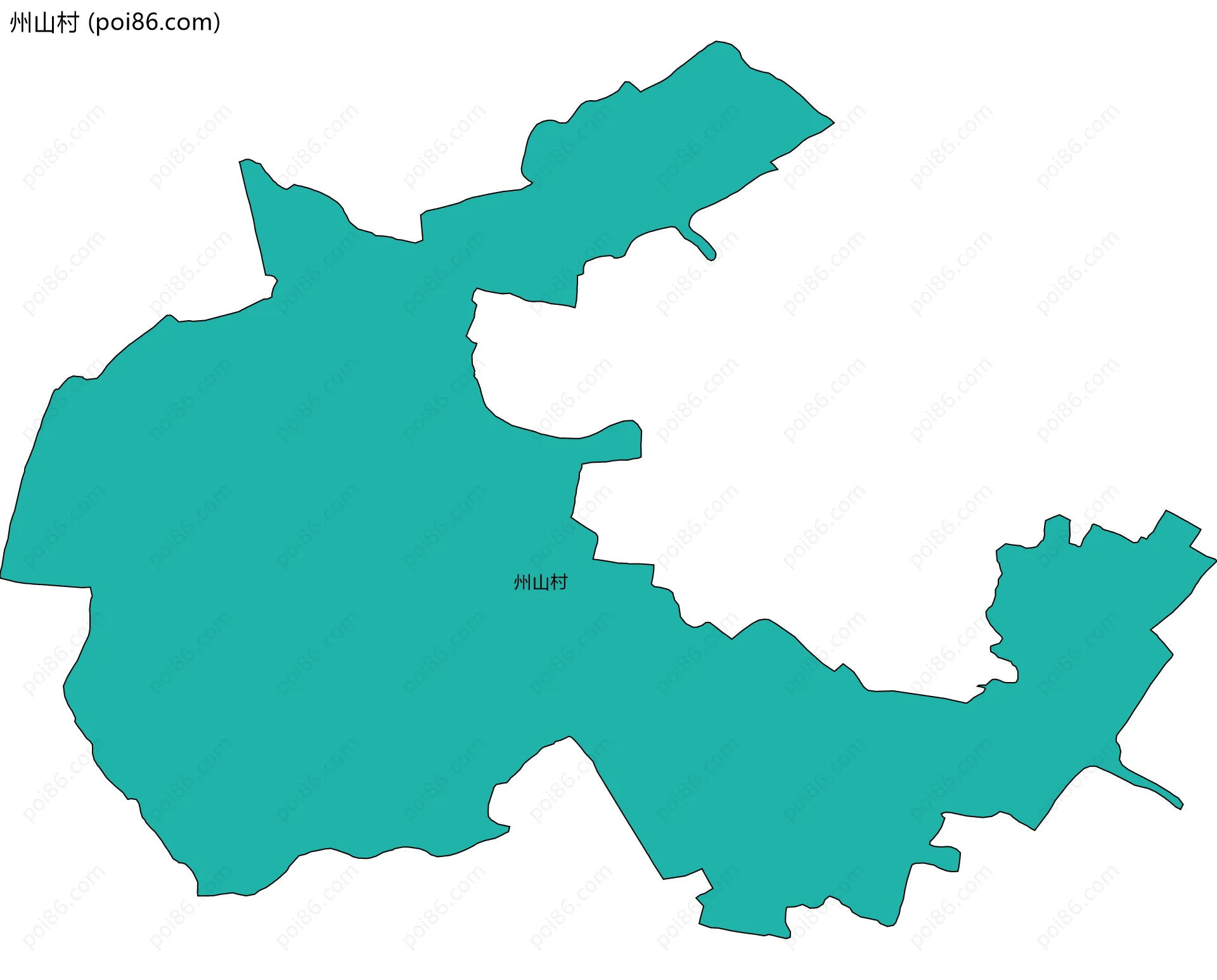 州山村边界地图