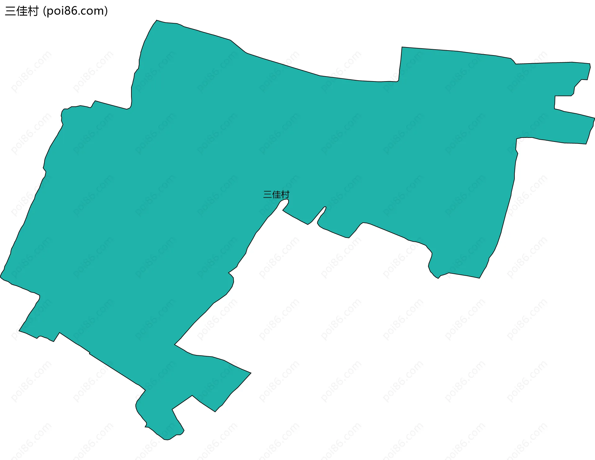三佳村边界地图
