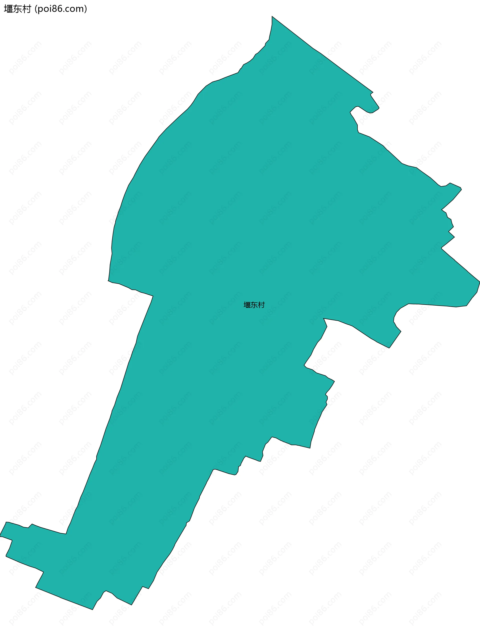 堰东村边界地图