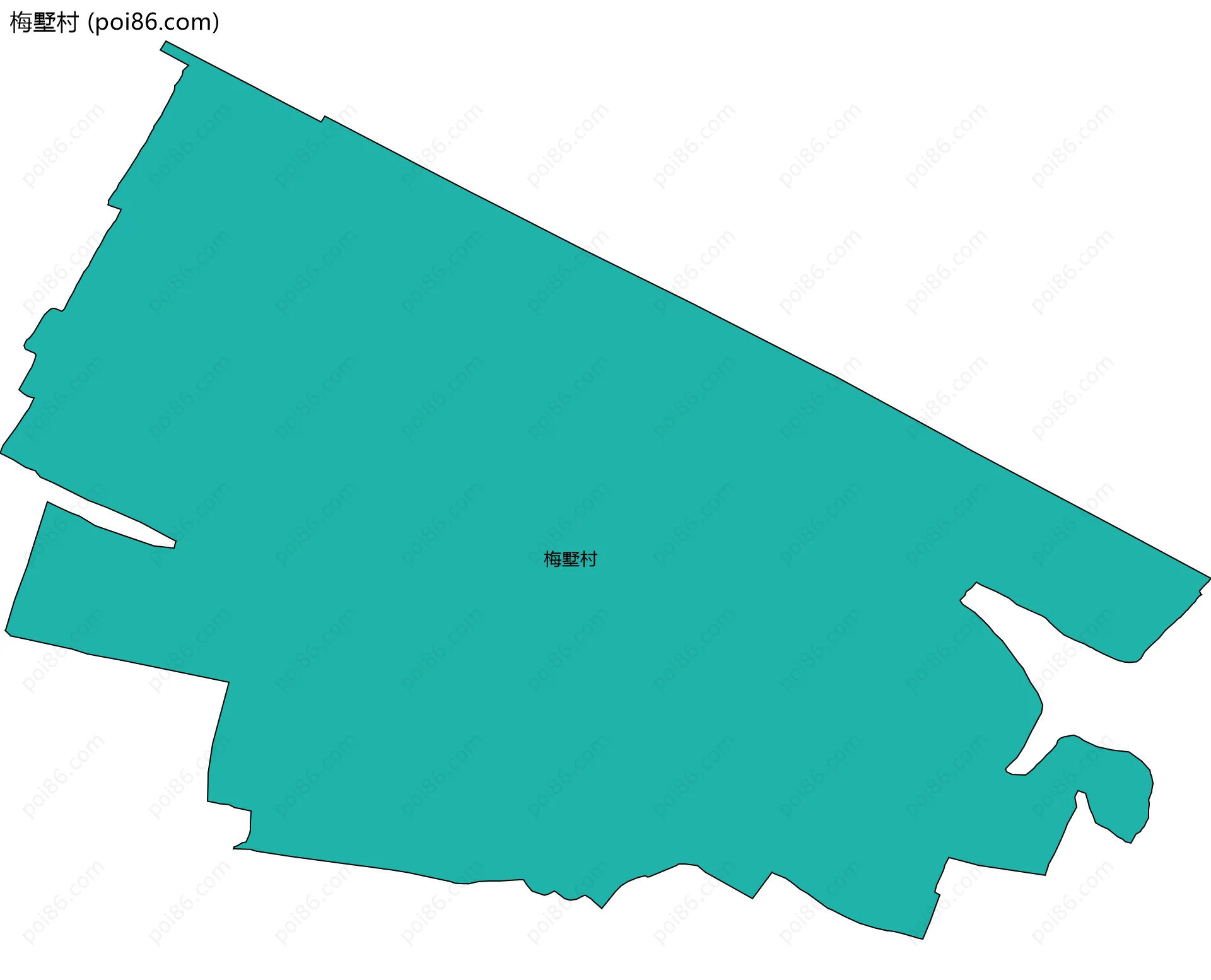 梅墅村边界地图