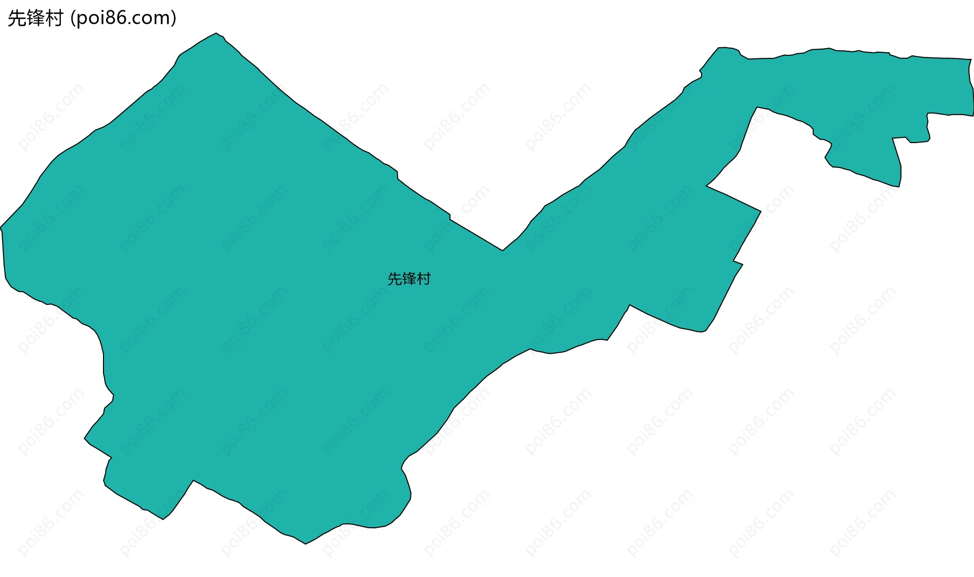 先锋村边界地图