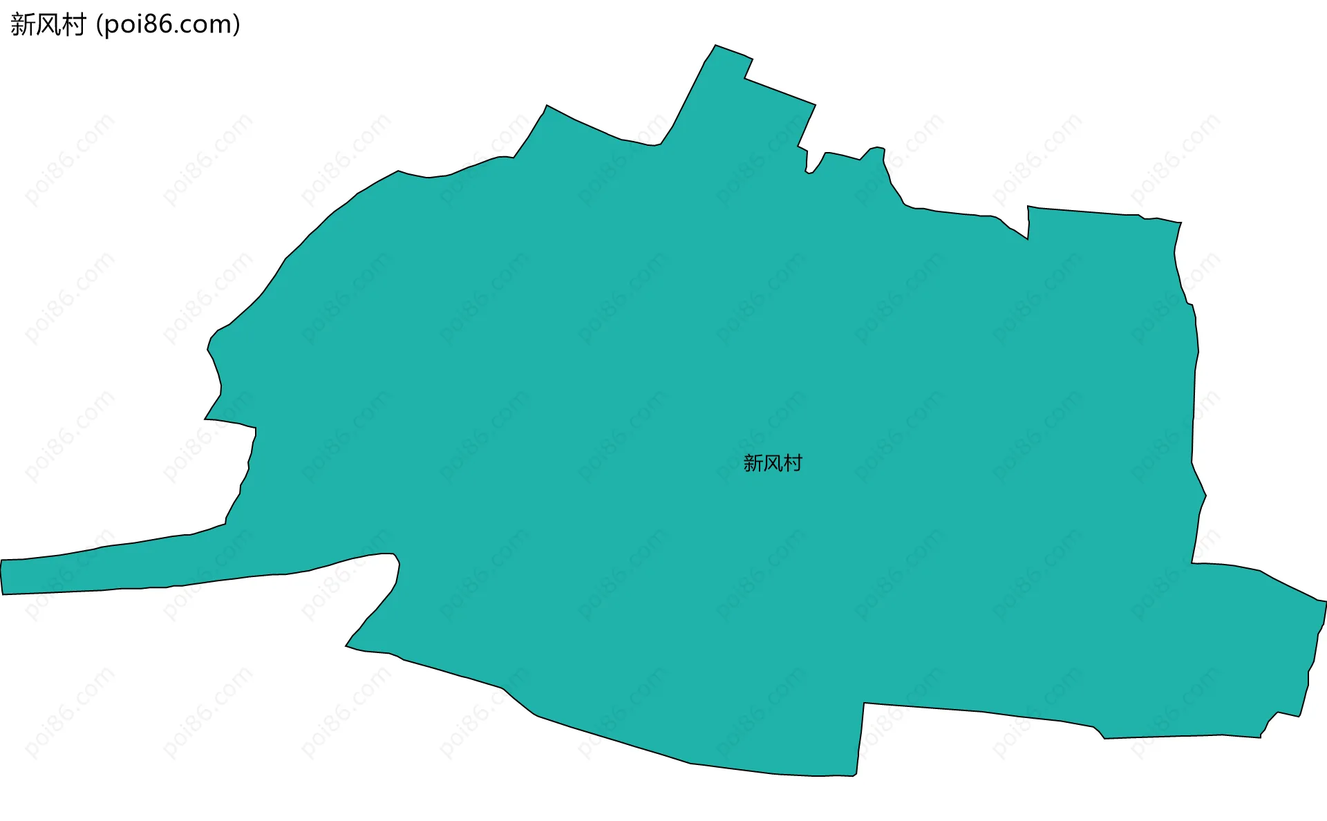 新风村边界地图