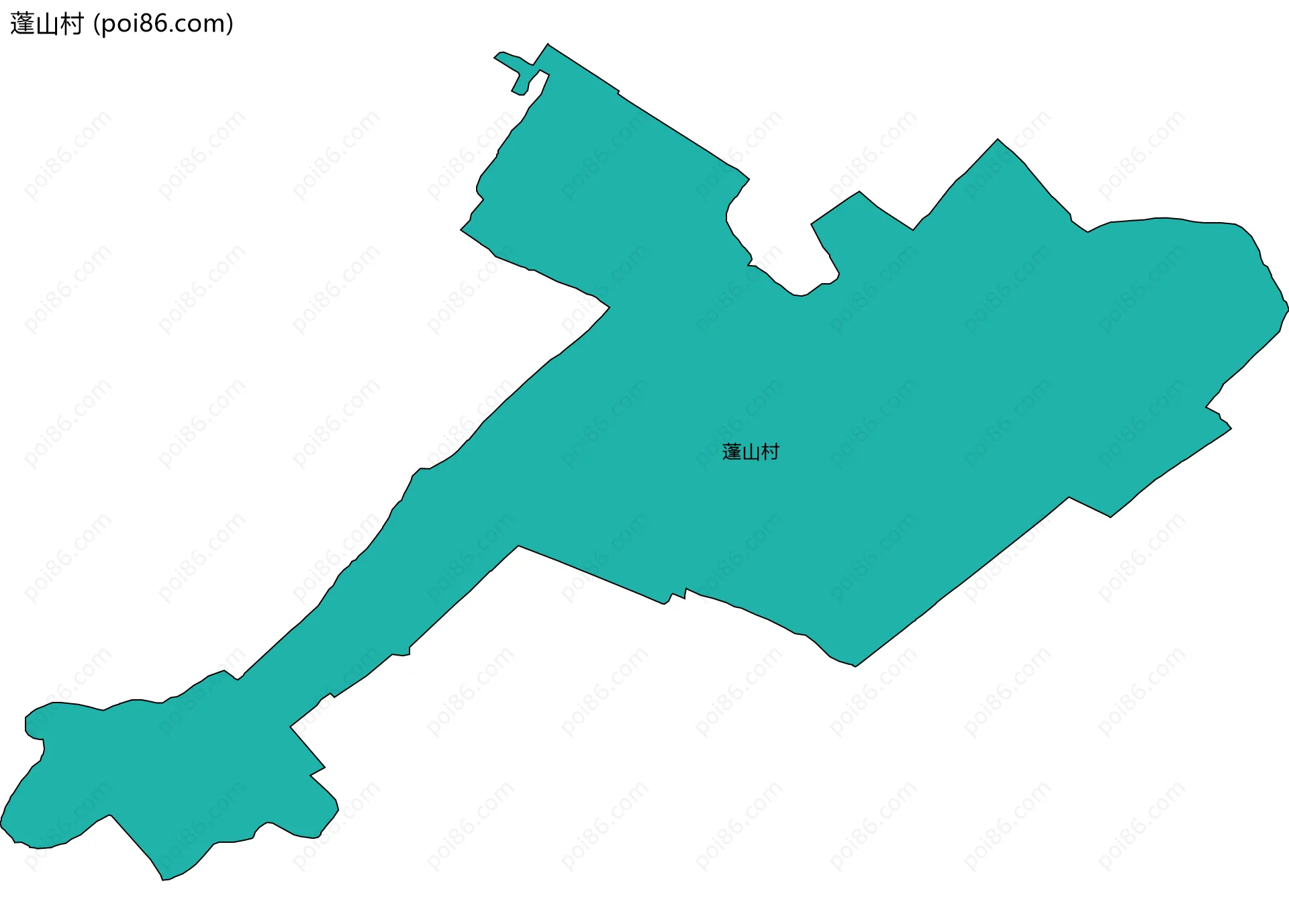 蓬山村边界地图