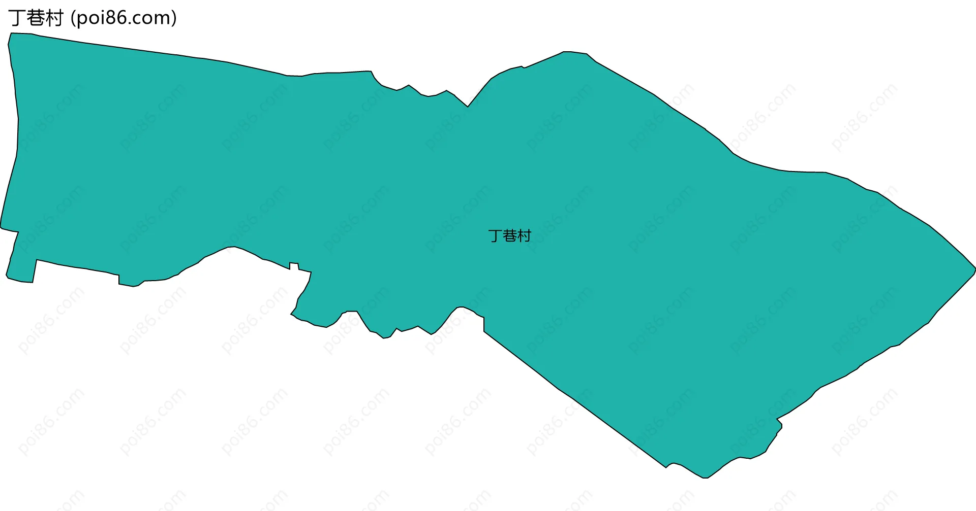 丁巷村边界地图