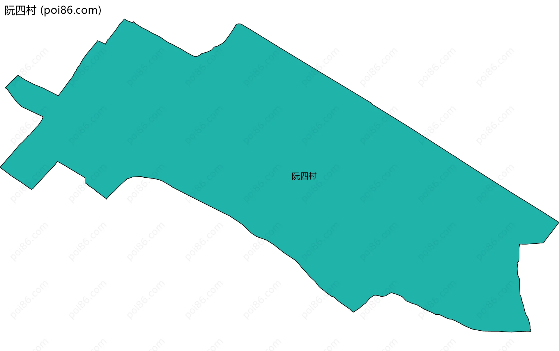 阮四村边界地图