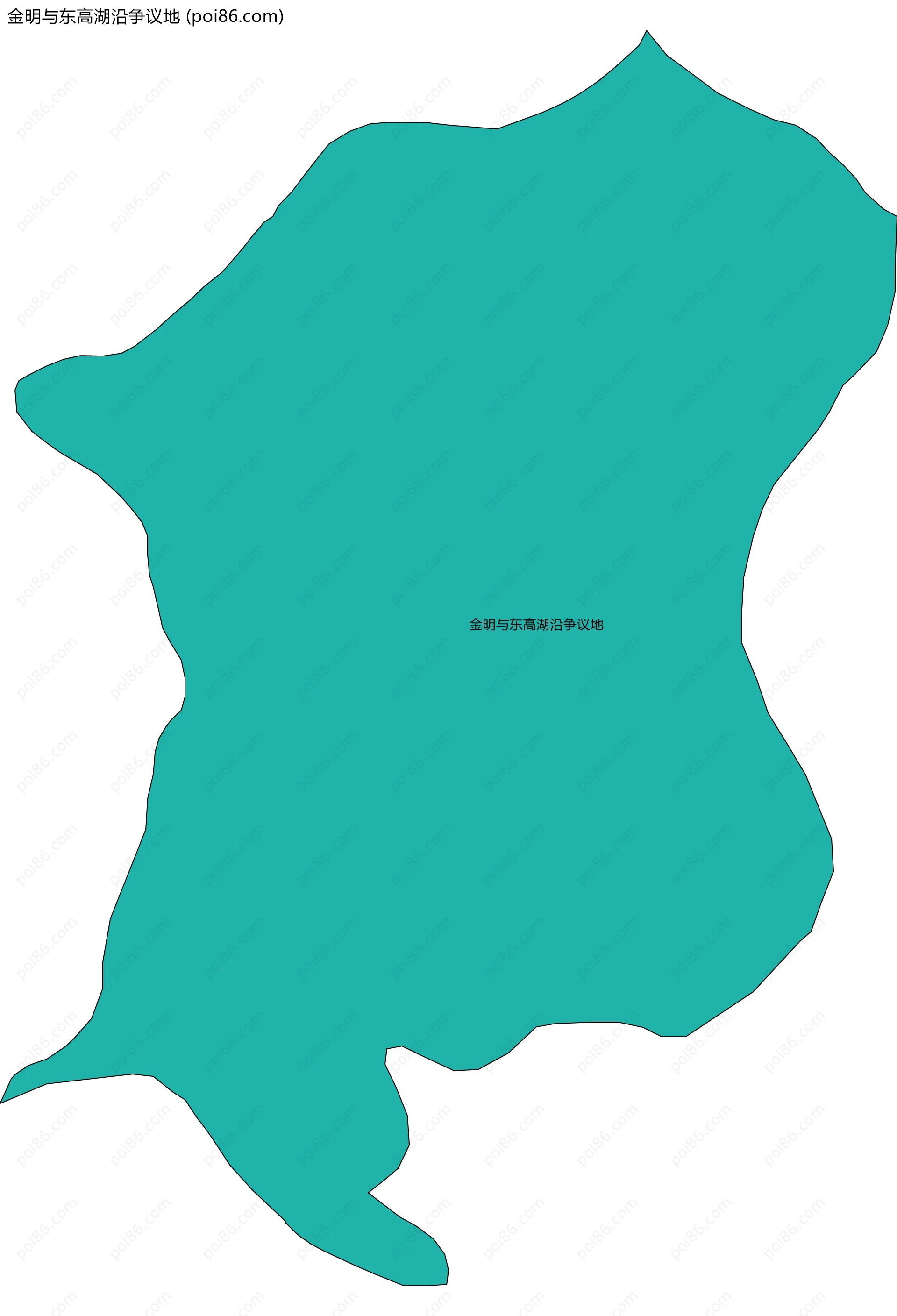 金明与东高湖沿争议地边界地图