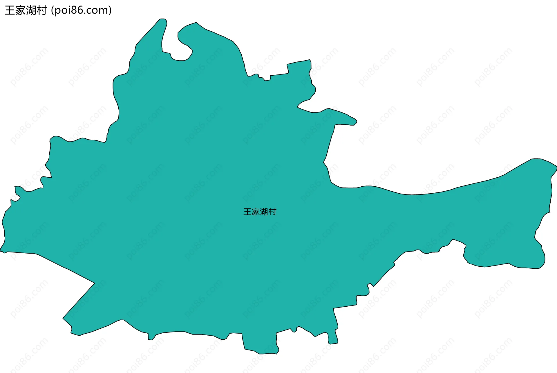 王家湖村边界地图