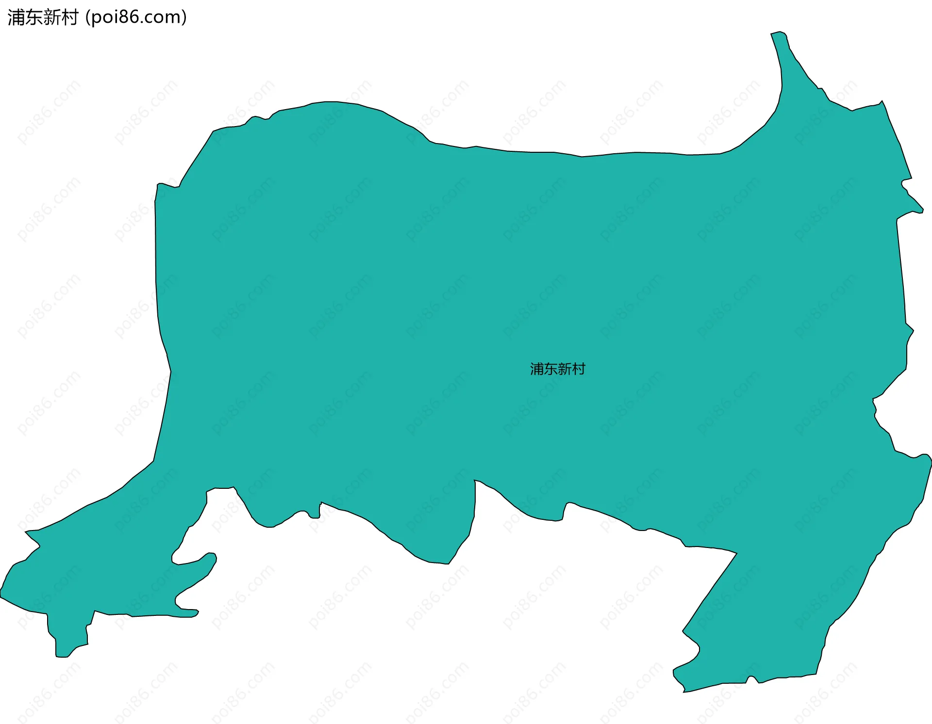 浦东新村边界地图