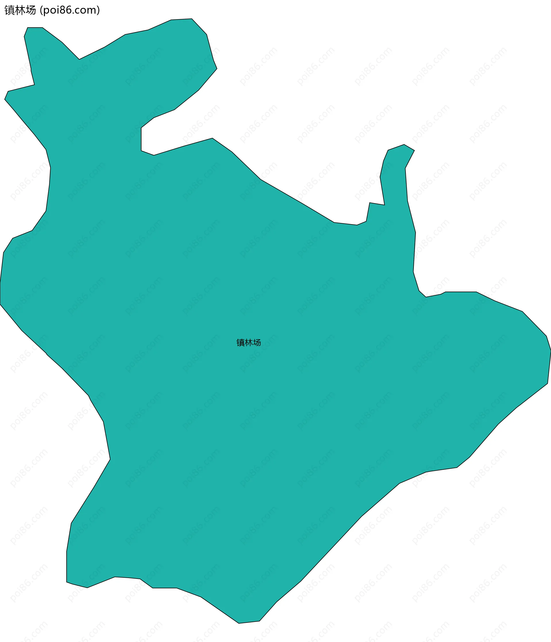 镇林场边界地图