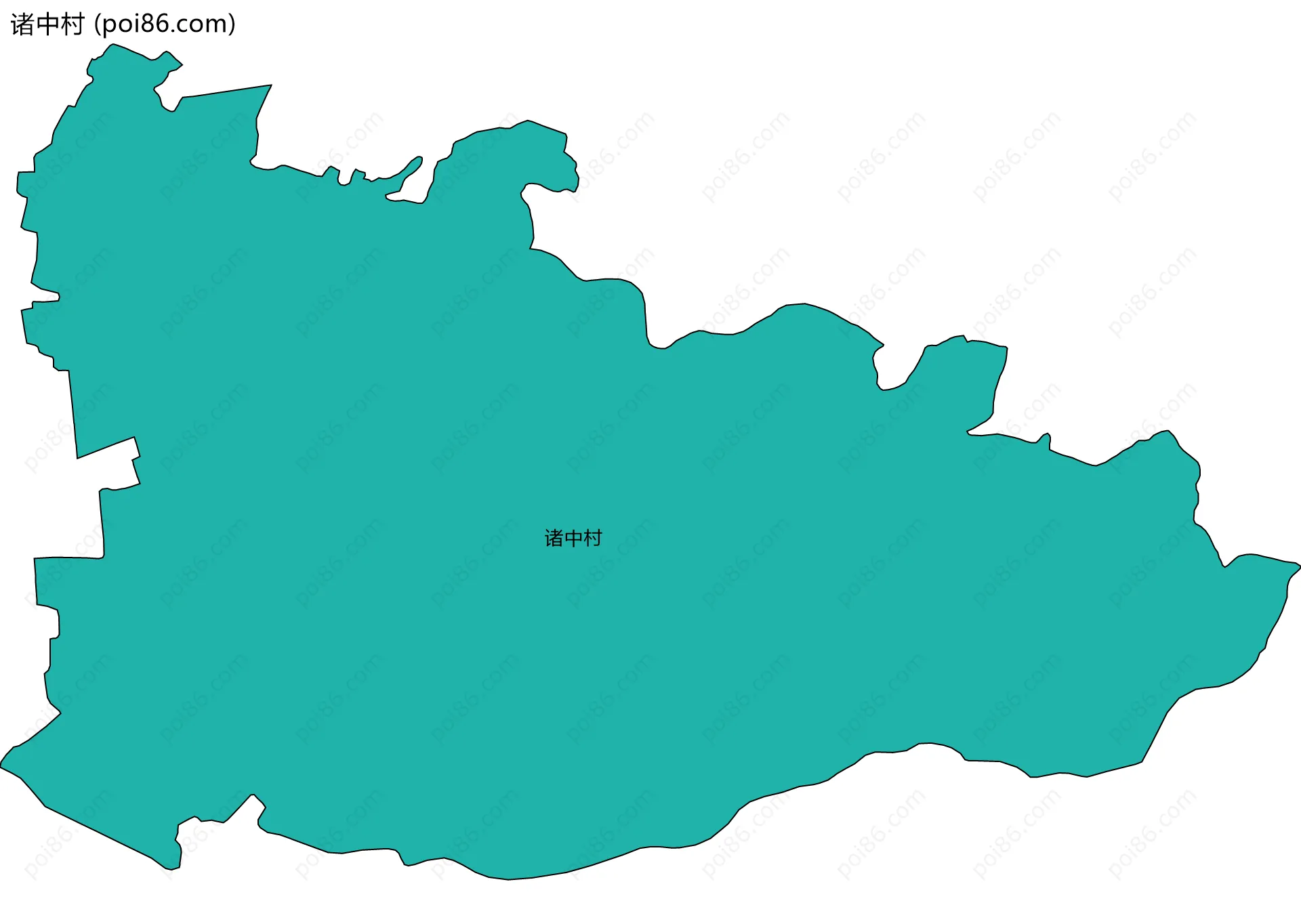 诸中村边界地图