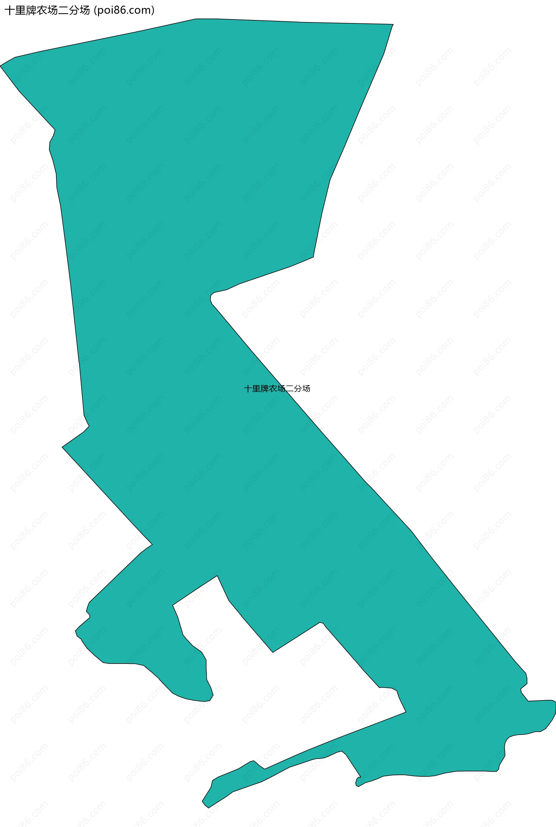 十里牌农场二分场边界地图