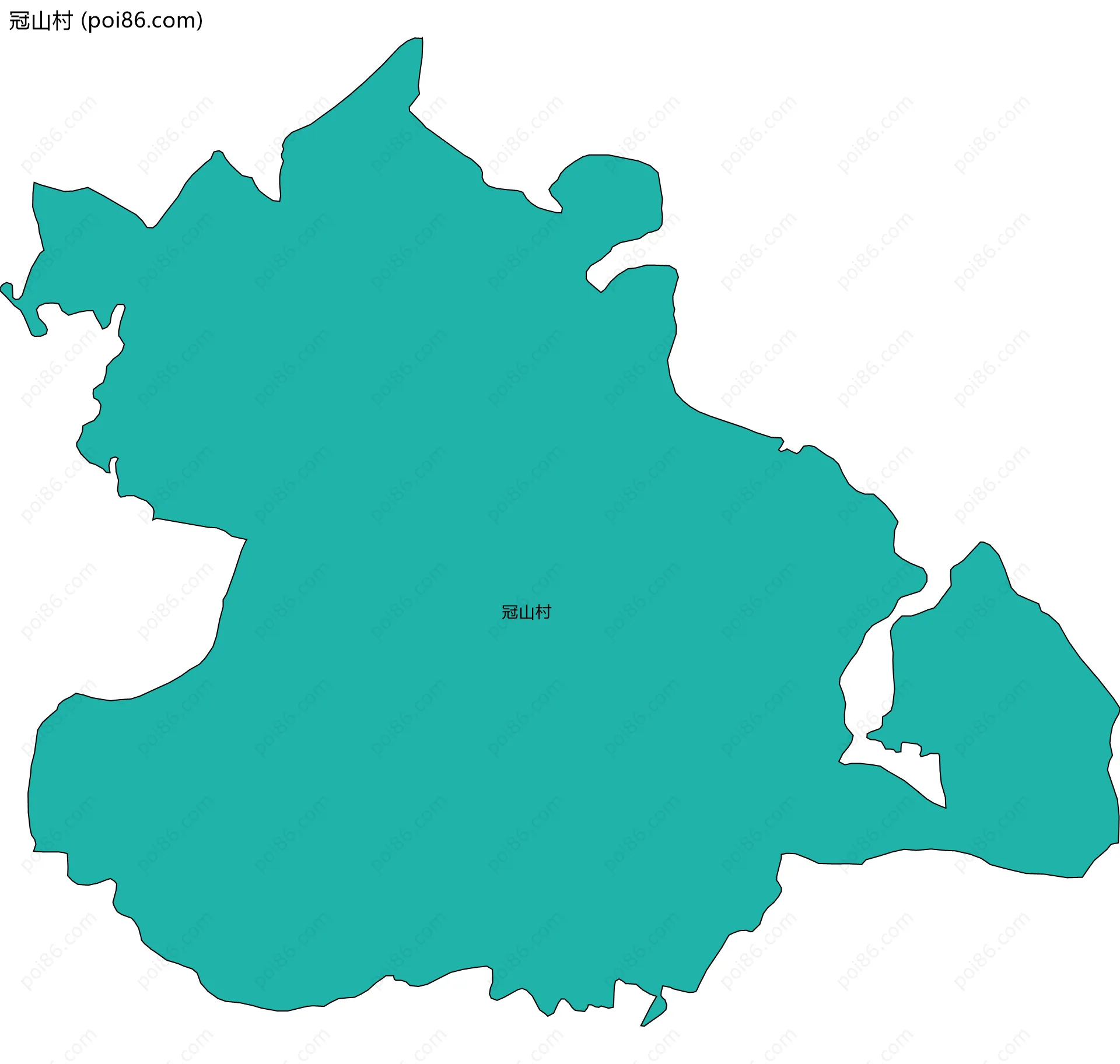 冠山村边界地图