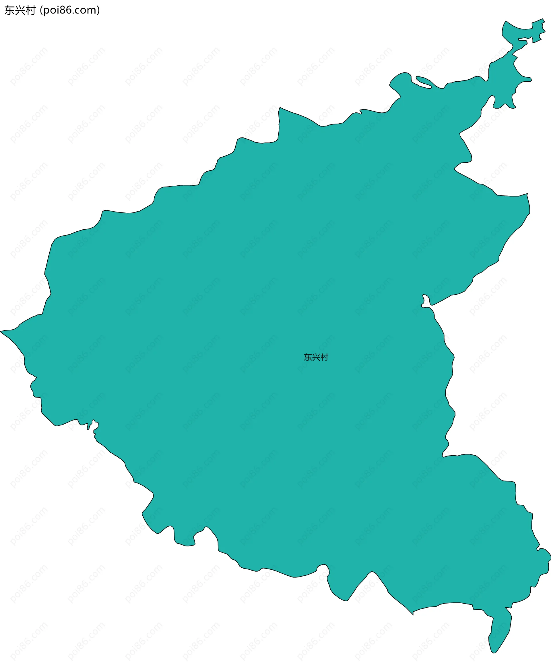 东兴村边界地图