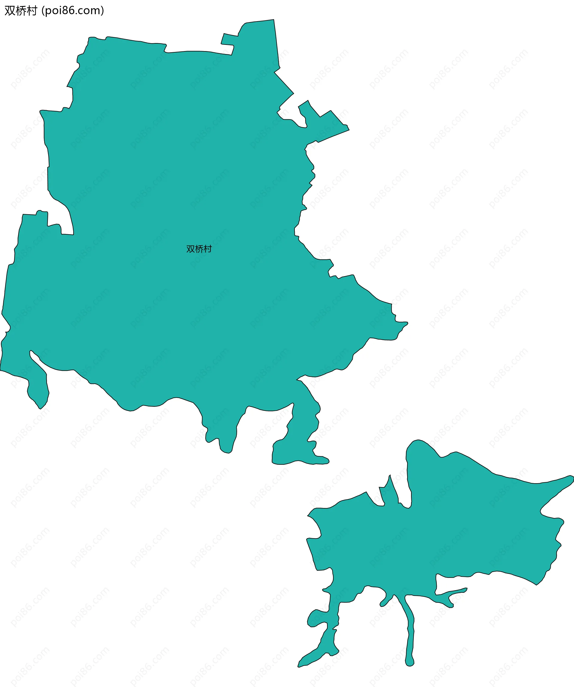 双桥村边界地图