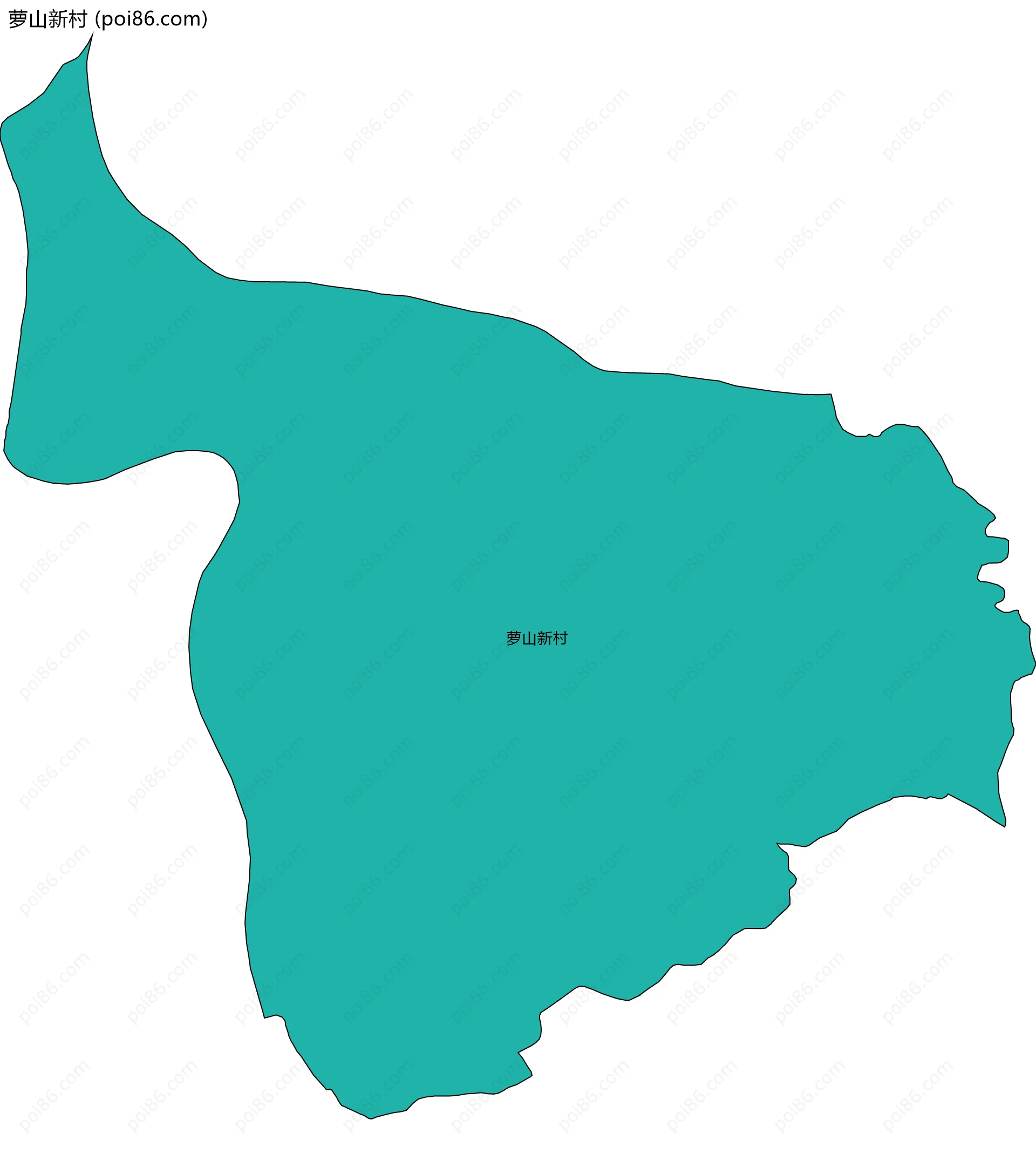 萝山新村边界地图