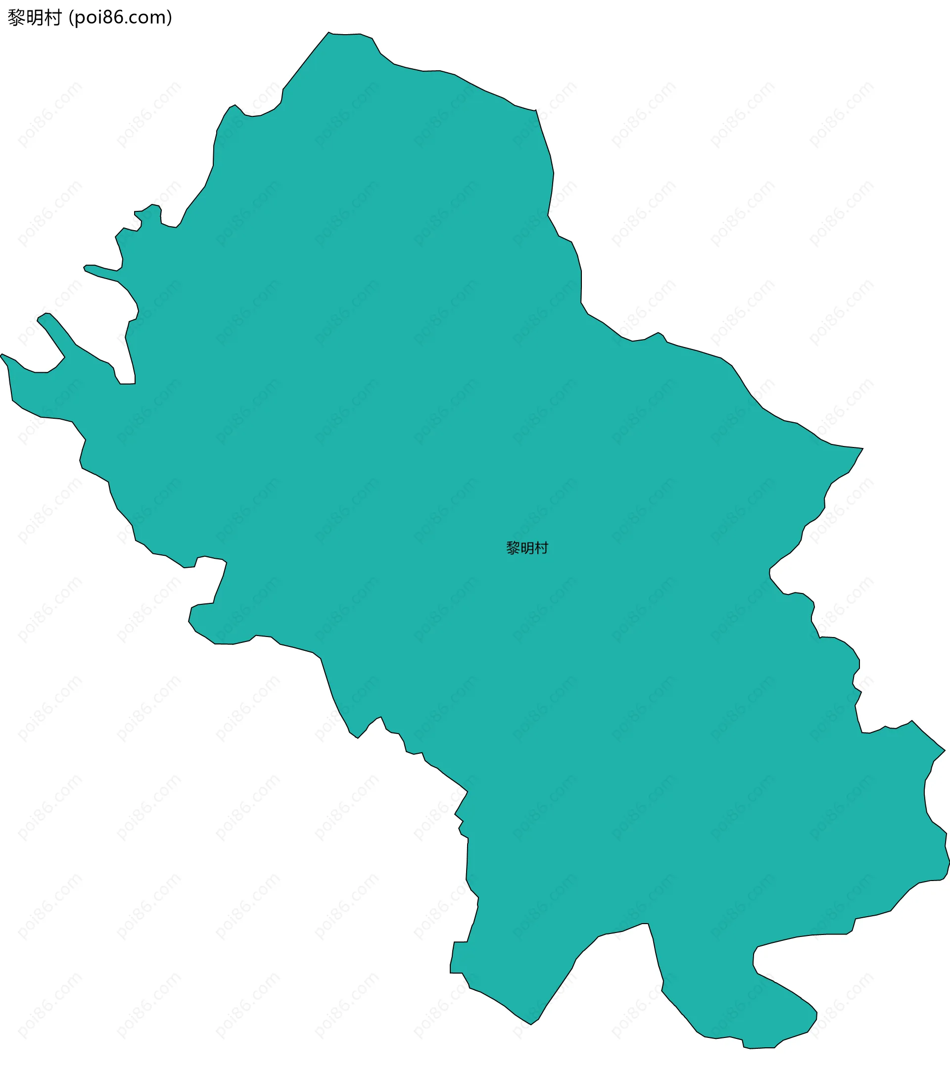 黎明村边界地图