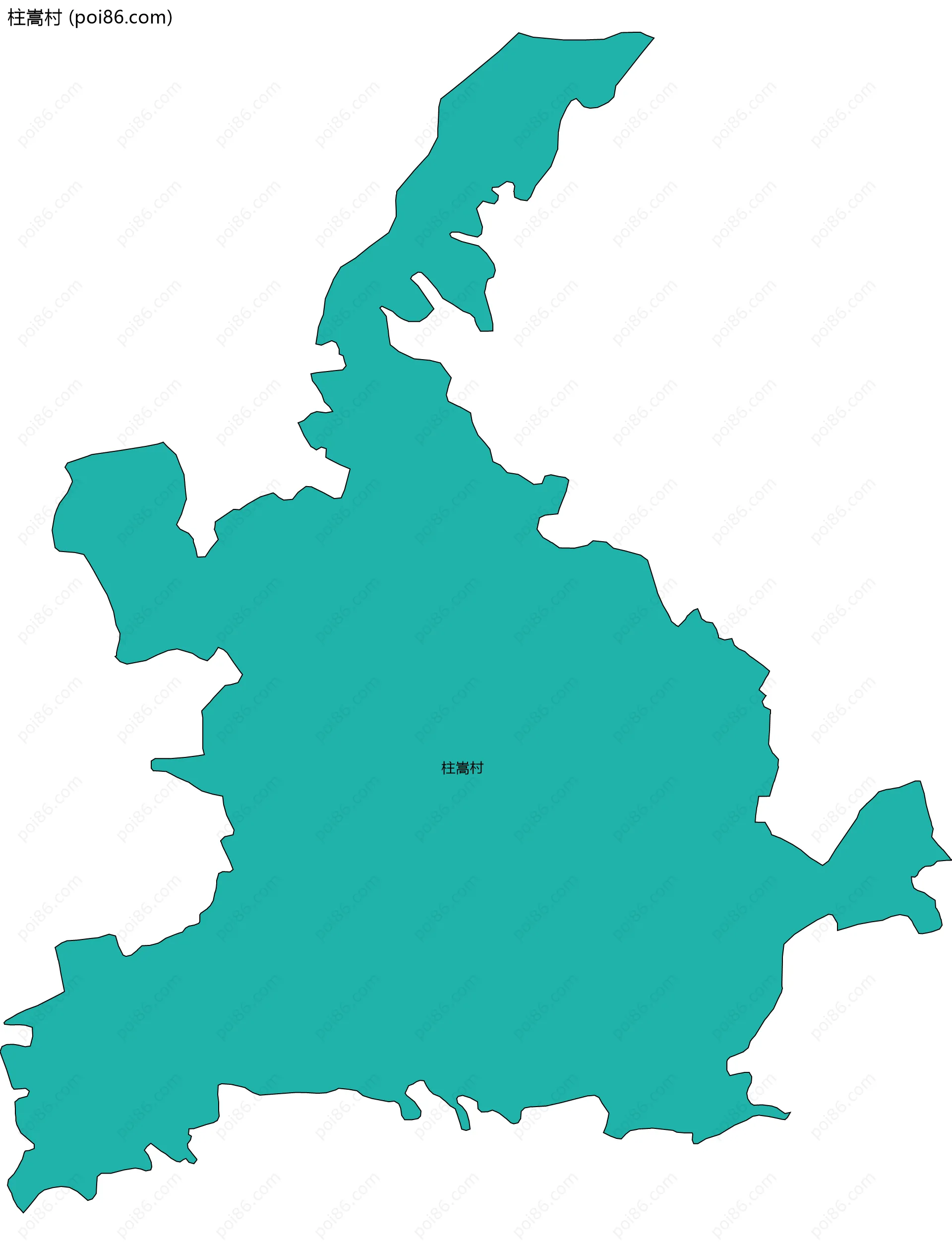 柱嵩村边界地图