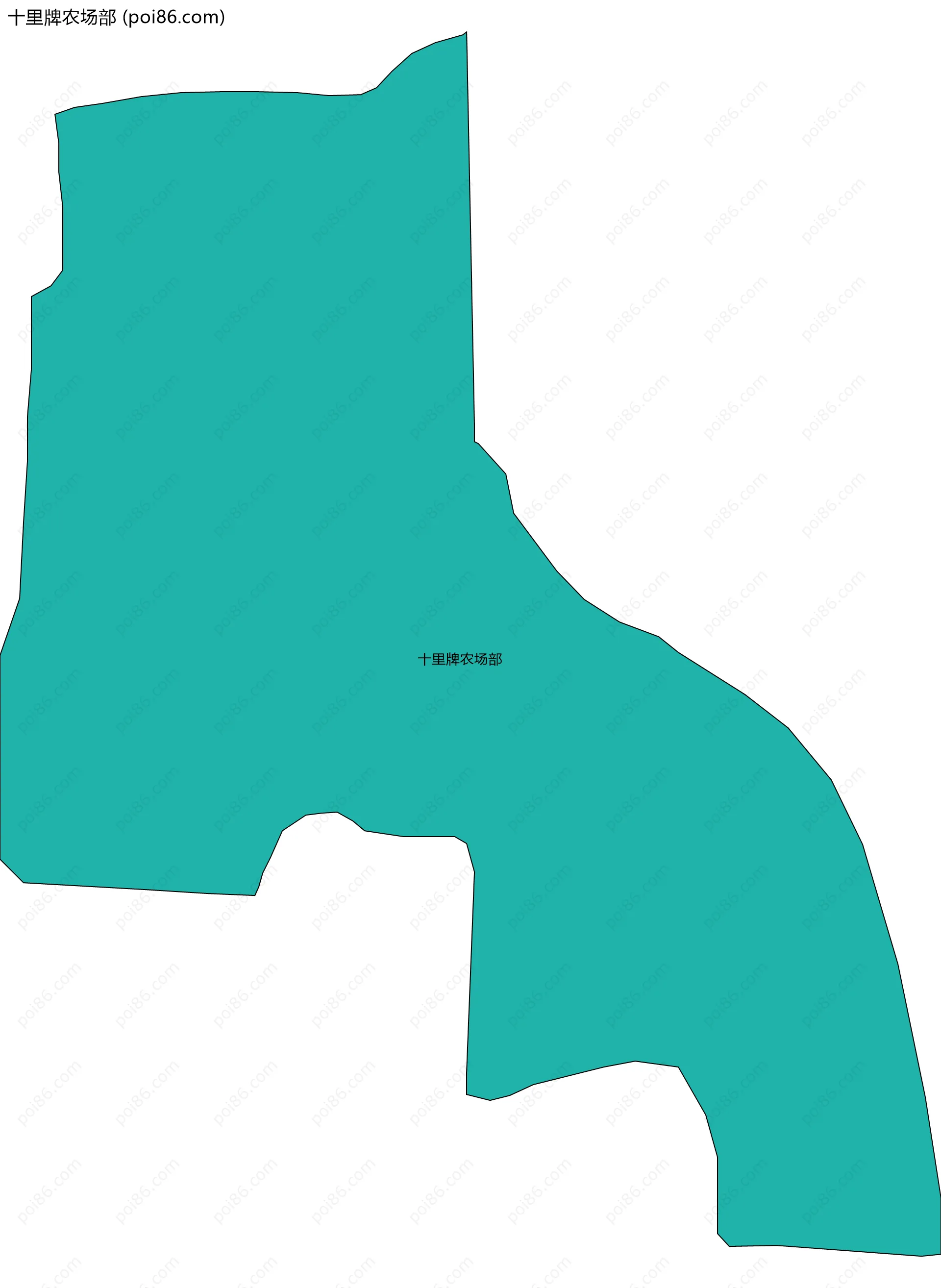 十里牌农场部边界地图