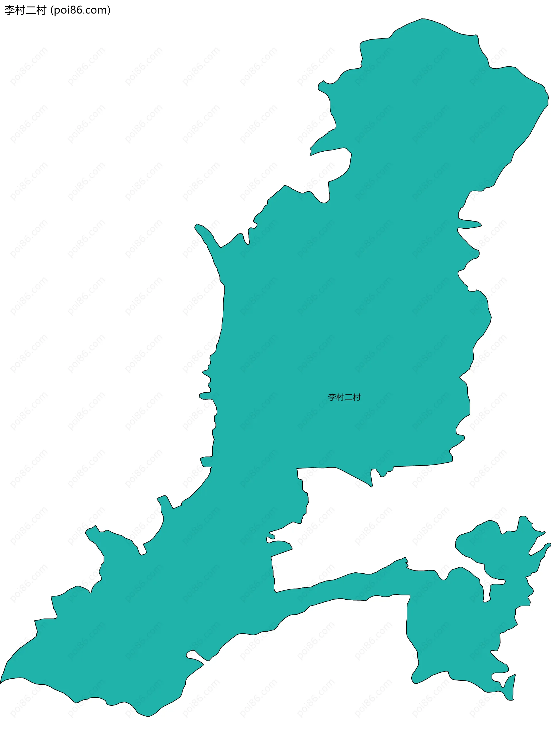 李村二村边界地图