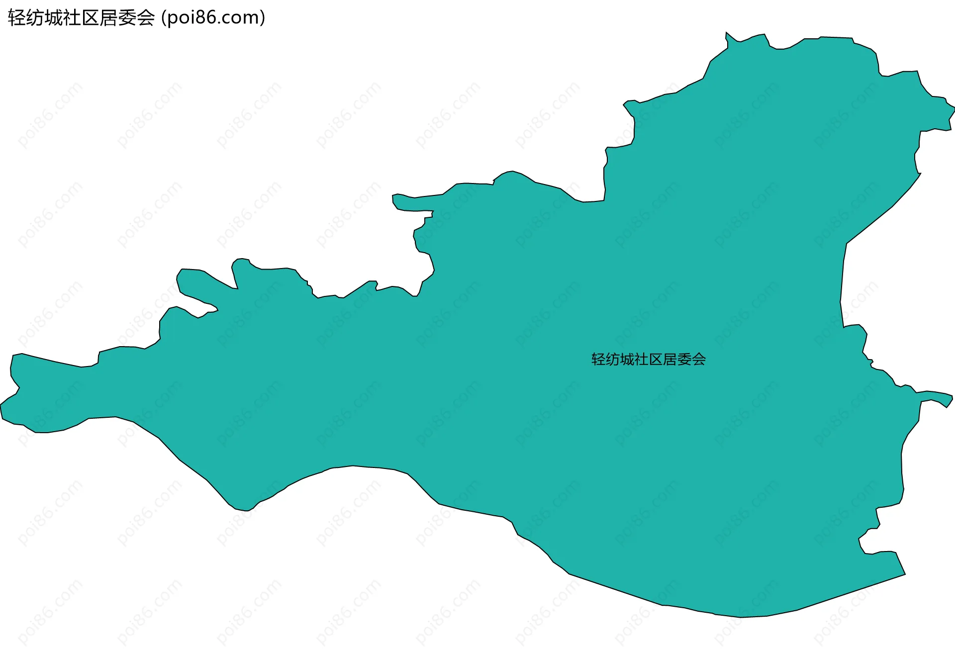 轻纺城社区居委会边界地图