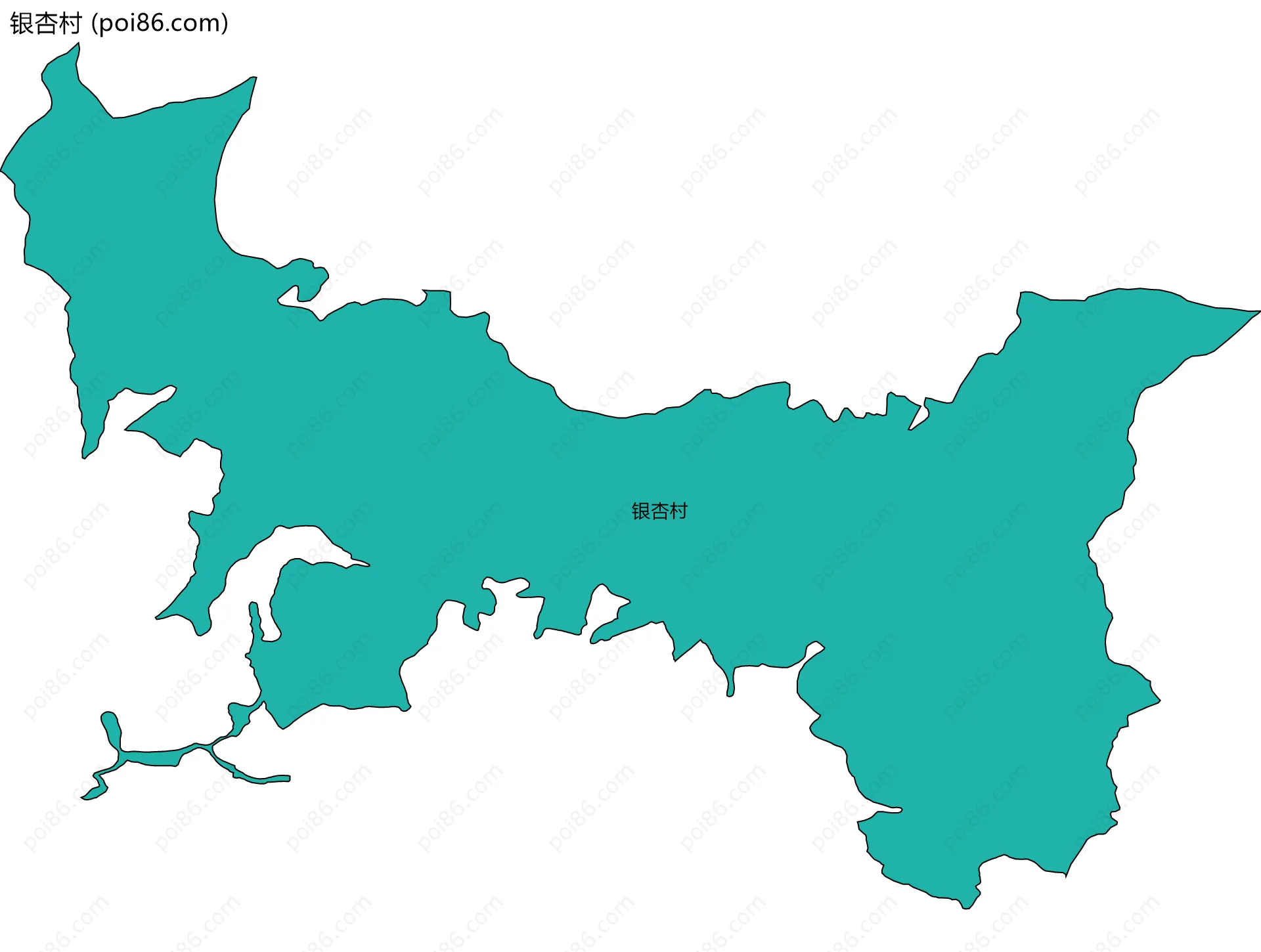 银杏村边界地图