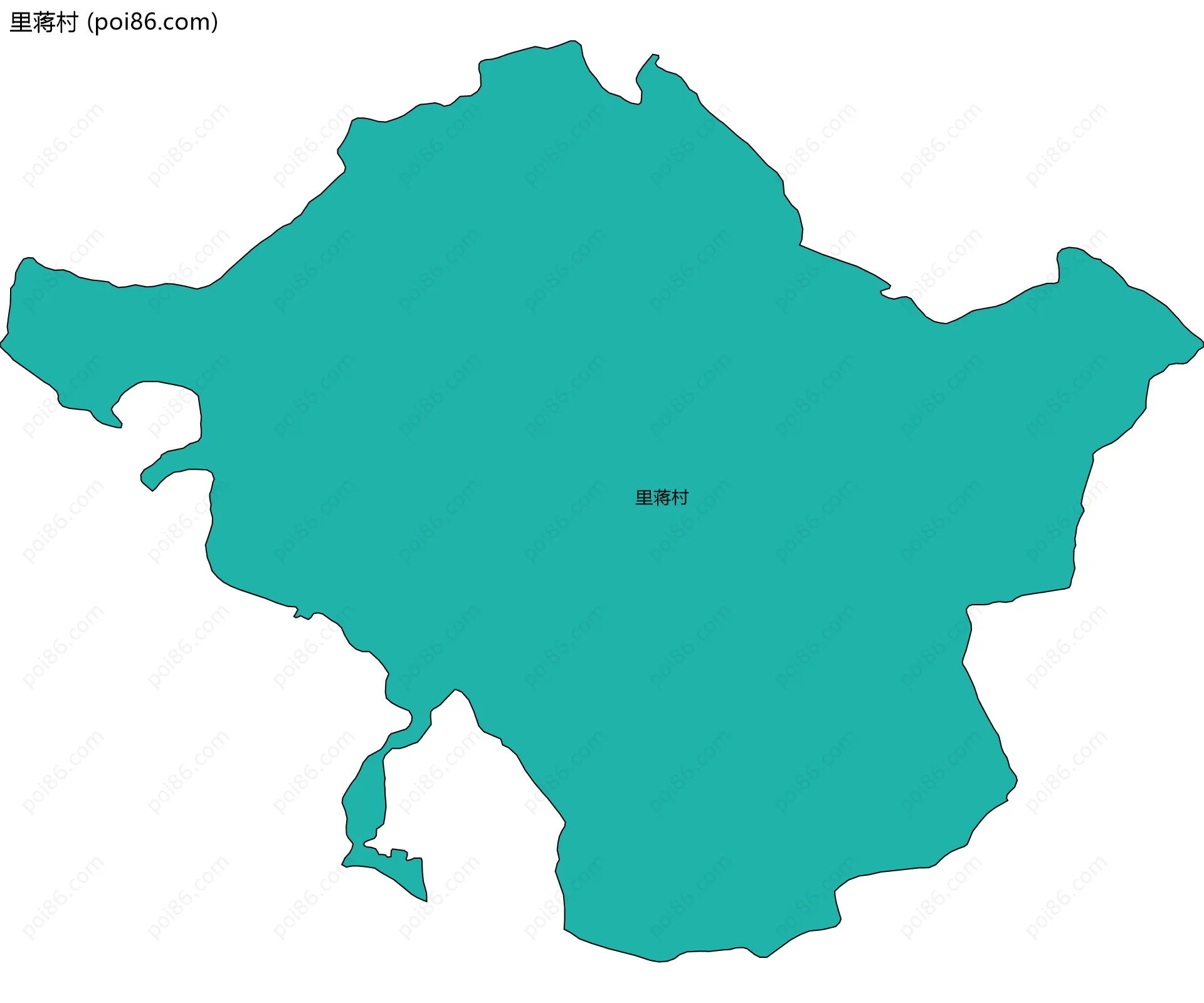 里蒋村边界地图