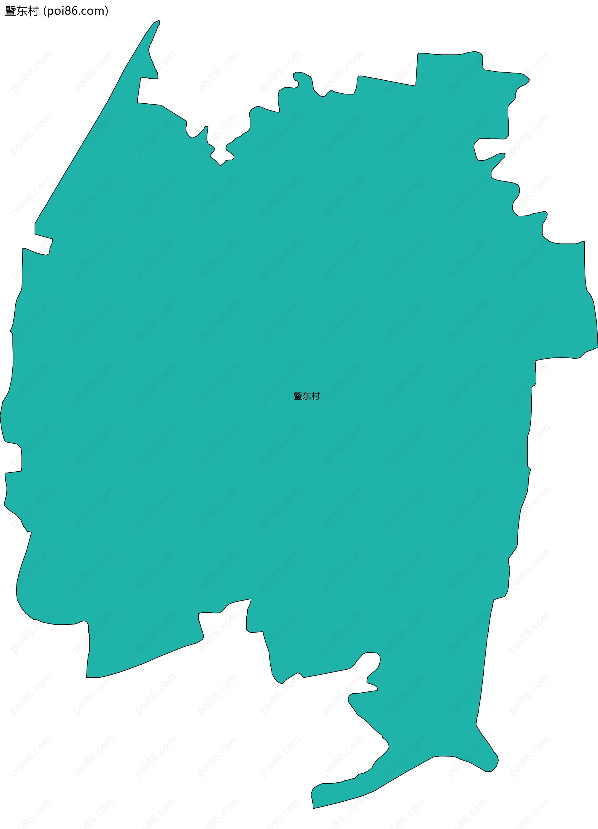 暨东村边界地图