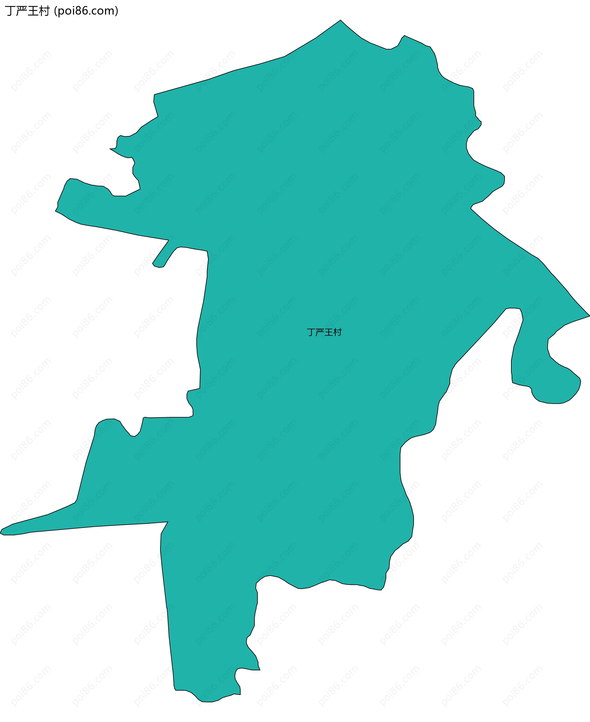 丁严王村边界地图
