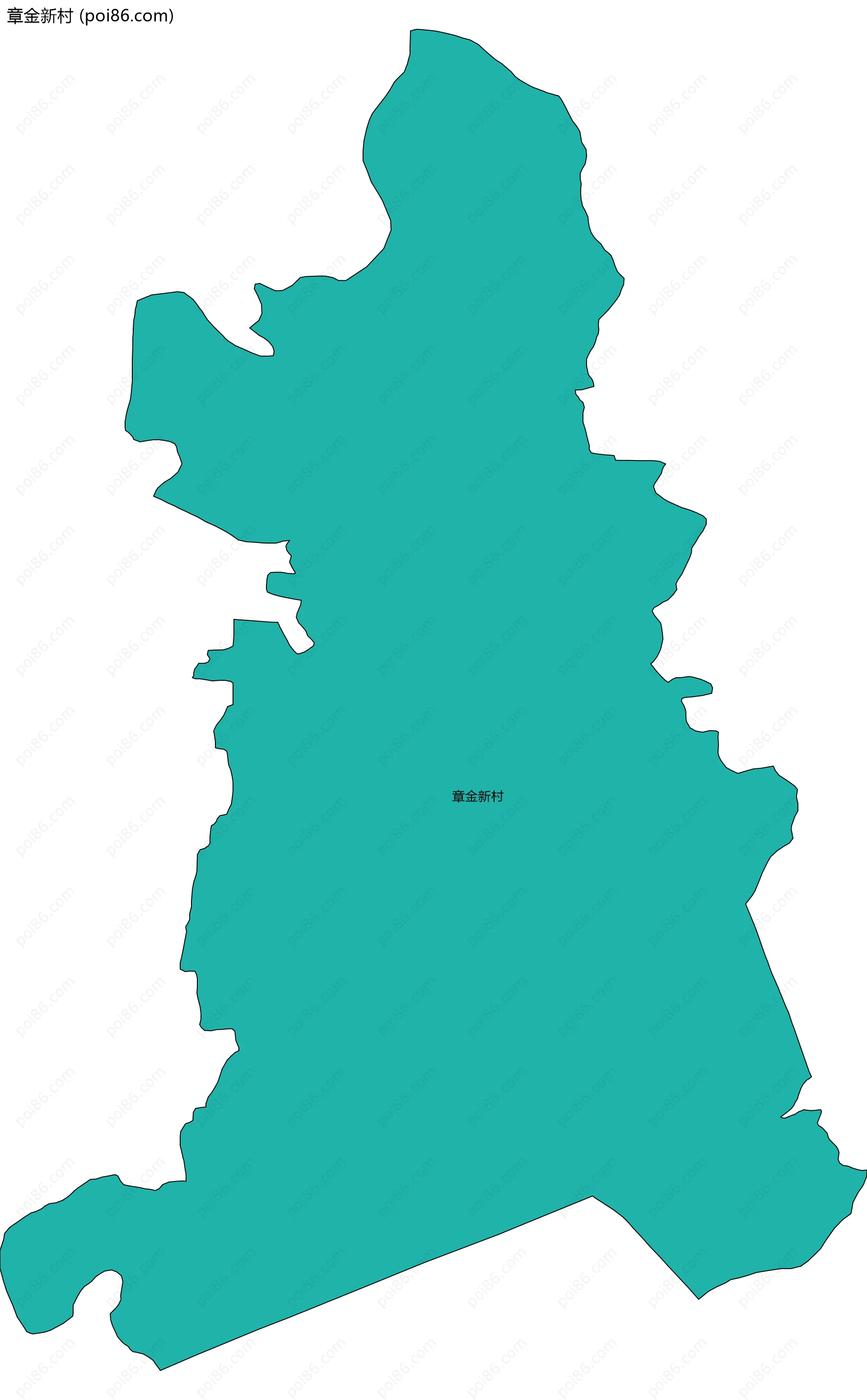 章金新村边界地图