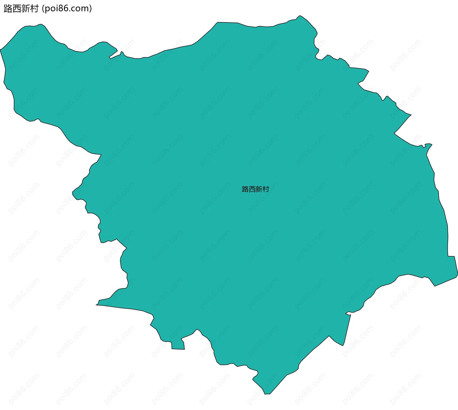 路西新村边界地图